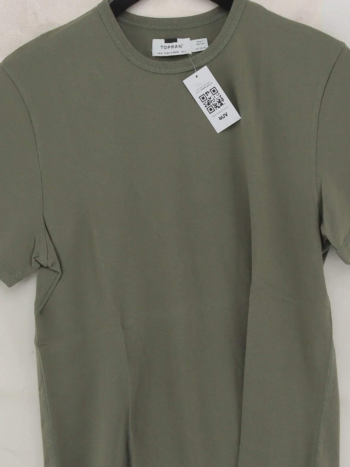 Topman Men's T-Shirt S Green 100% Other Basic - Image 3