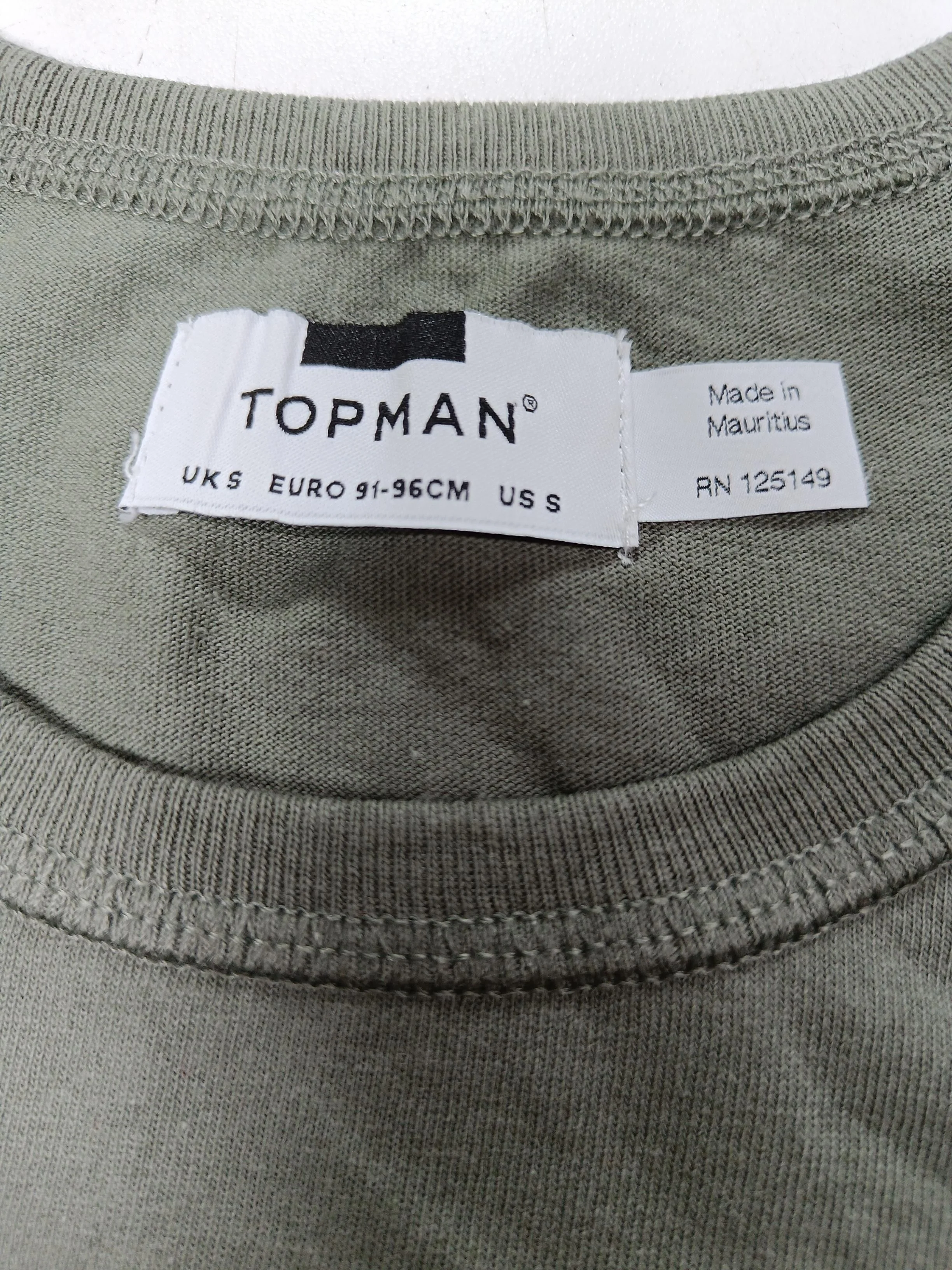 Topman Men's T-Shirt S Green 100% Other Basic - Image 5