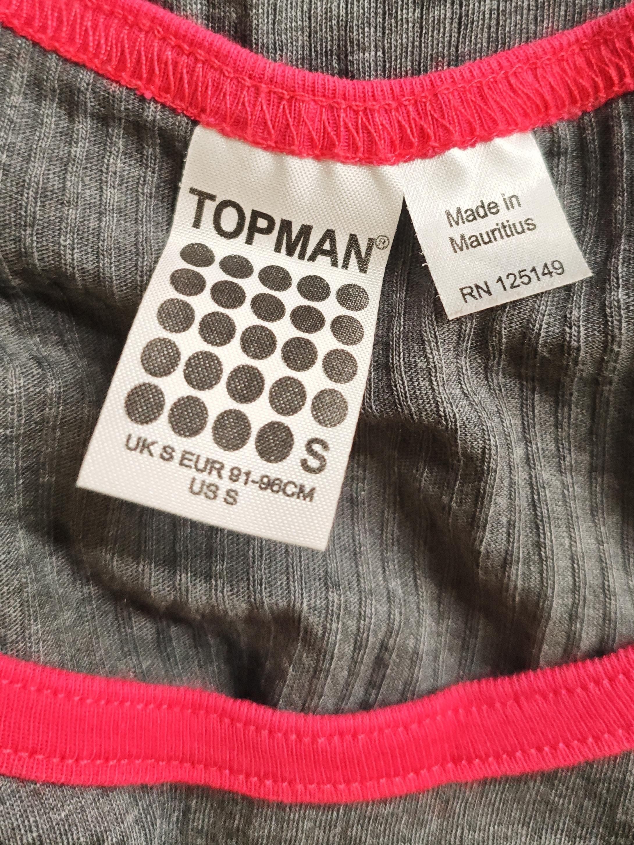 Topman Men's T-Shirt S Grey Cotton with Polyester Sleeveless Round Neck Basic - Image 5