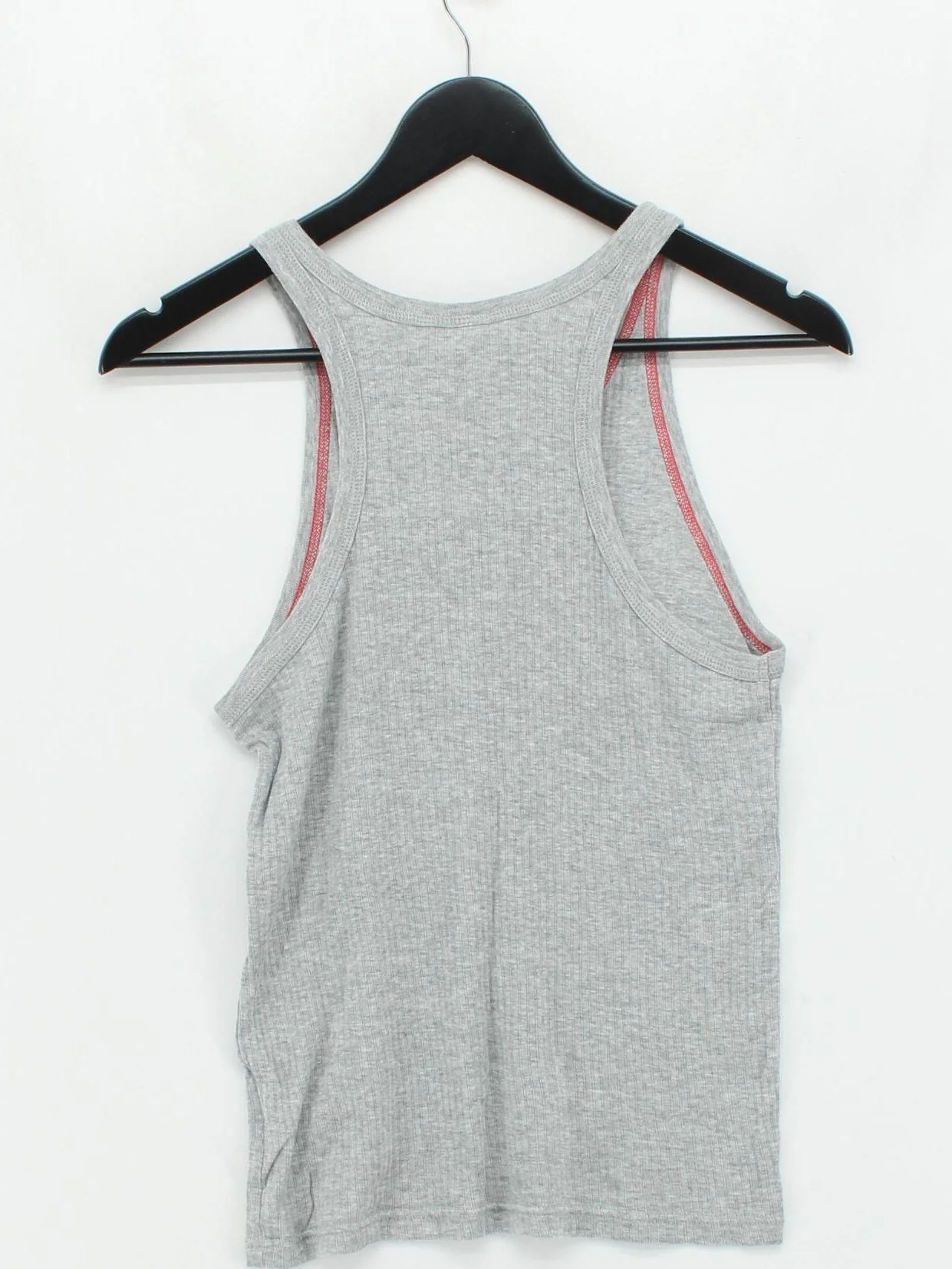 Topman Men's T-Shirt S Grey Cotton with Viscose Sleeveless Round Neck Basic - Image 2