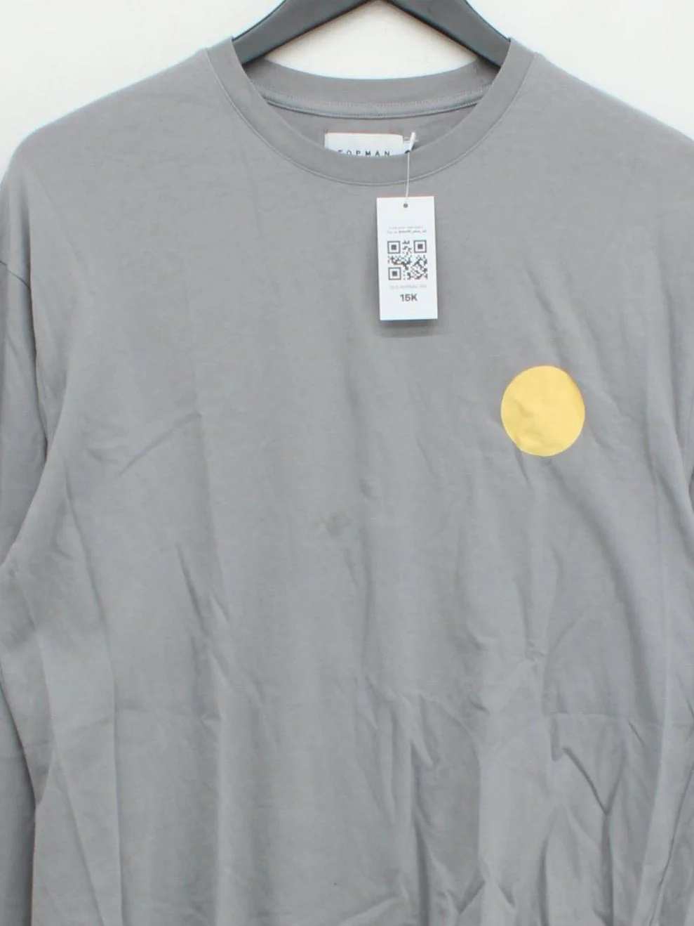 Topman Men's T-Shirt XS Grey Graphic Cotton with Elastane Basic - Image 3