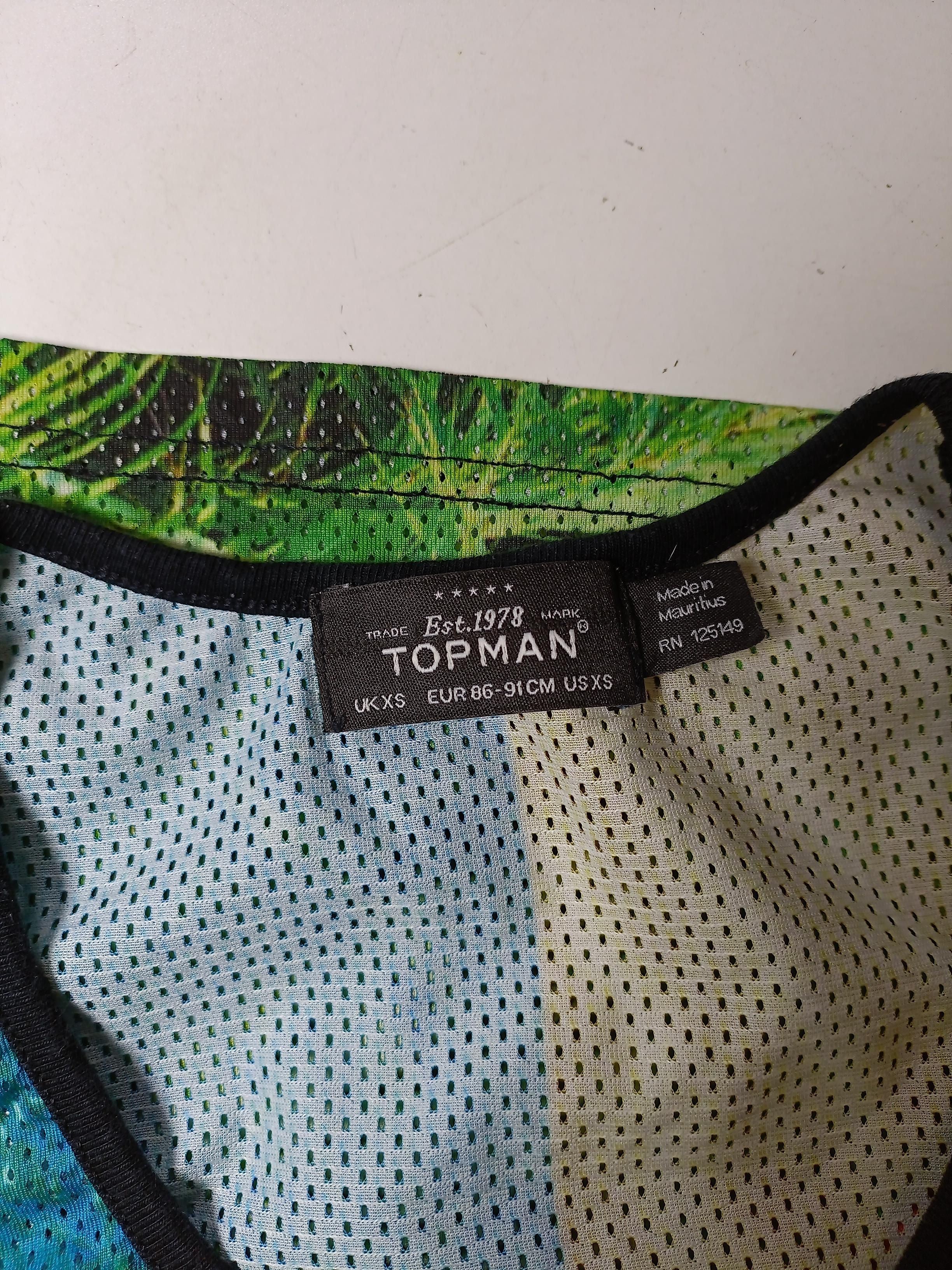 Topman Men's T-Shirt XS Multi Polyester with Cotton Sleeveless Round Neck Basic - Image 5
