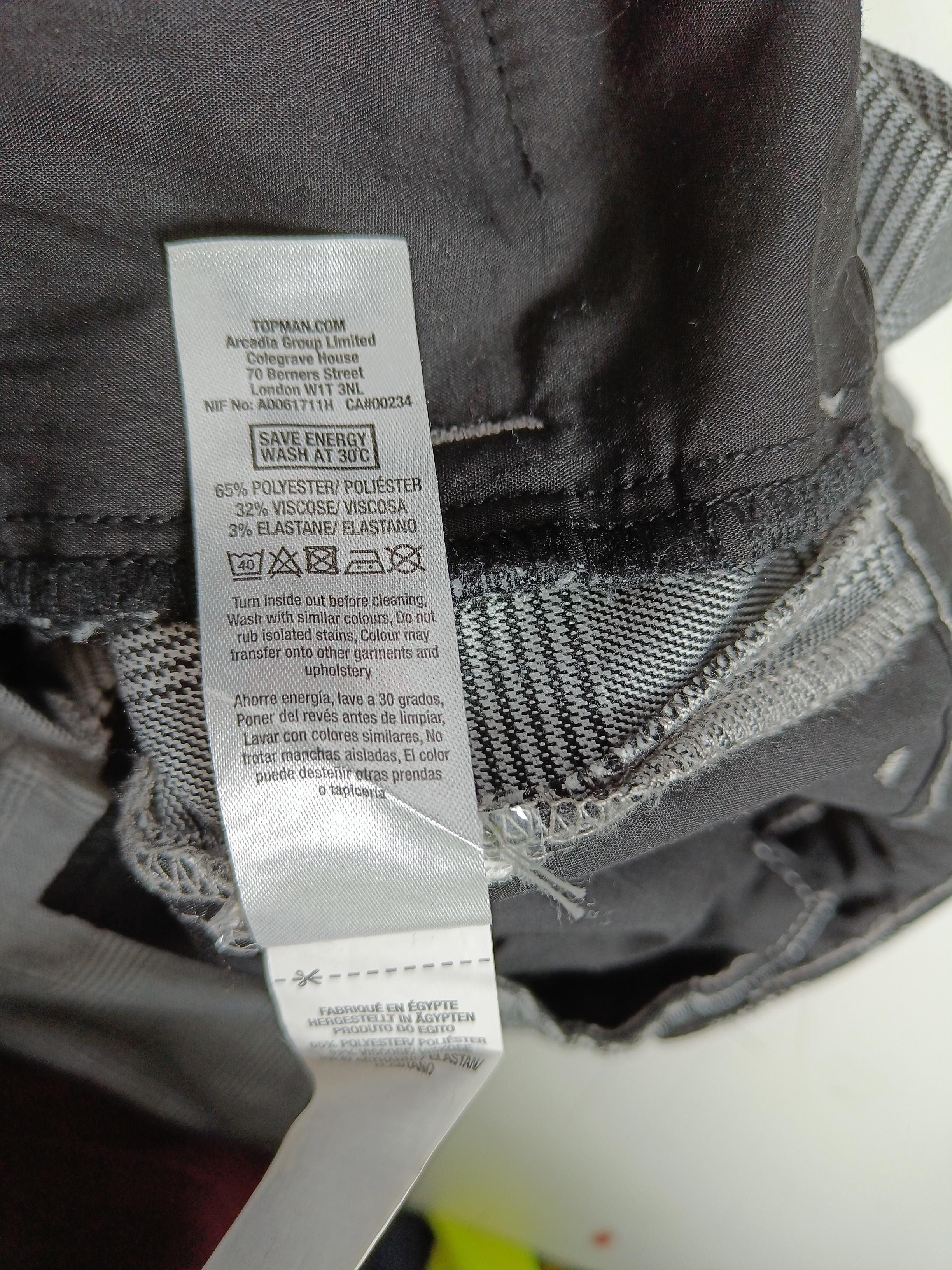 Topman Men's Trousers W 28 in Grey Polyester with Viscose, Elastane Chino - Image 6