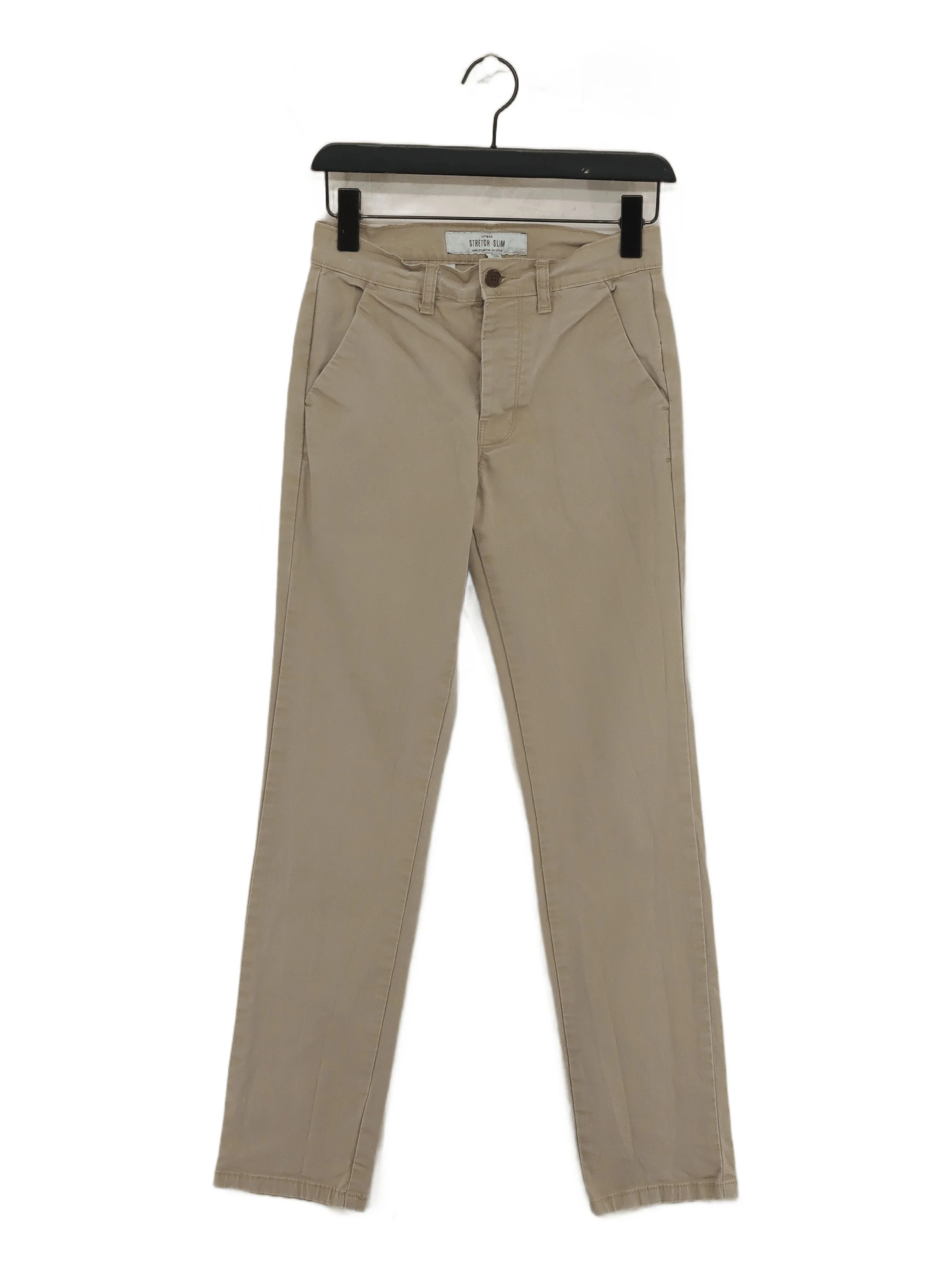 Topman Men's Trousers W 28 in; L 30 in Tan Cotton with Elastane Straight Chino