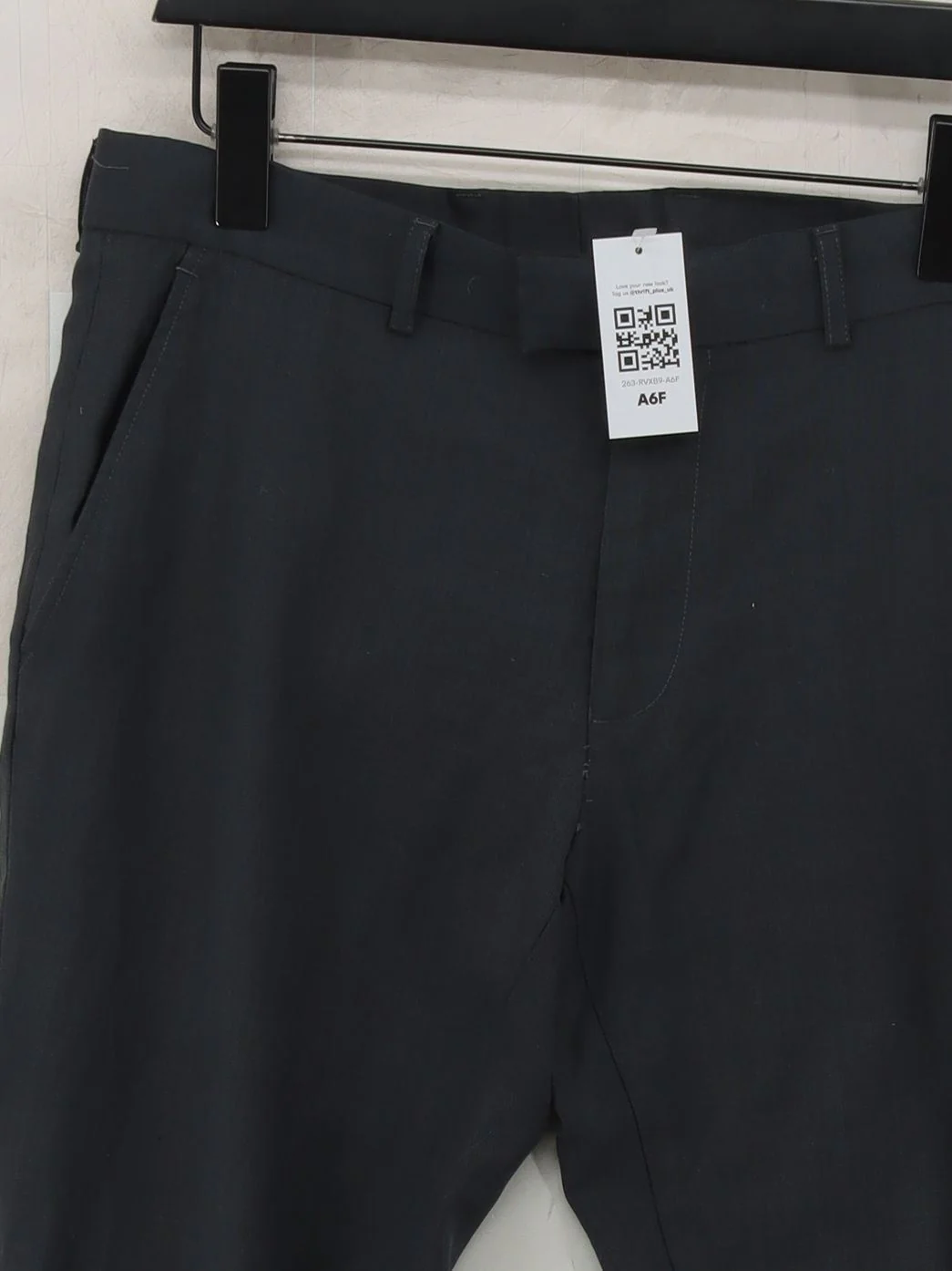 Topman Men's Trousers W 32 in Blue Wool with Polyester Straight Chino - Image 3