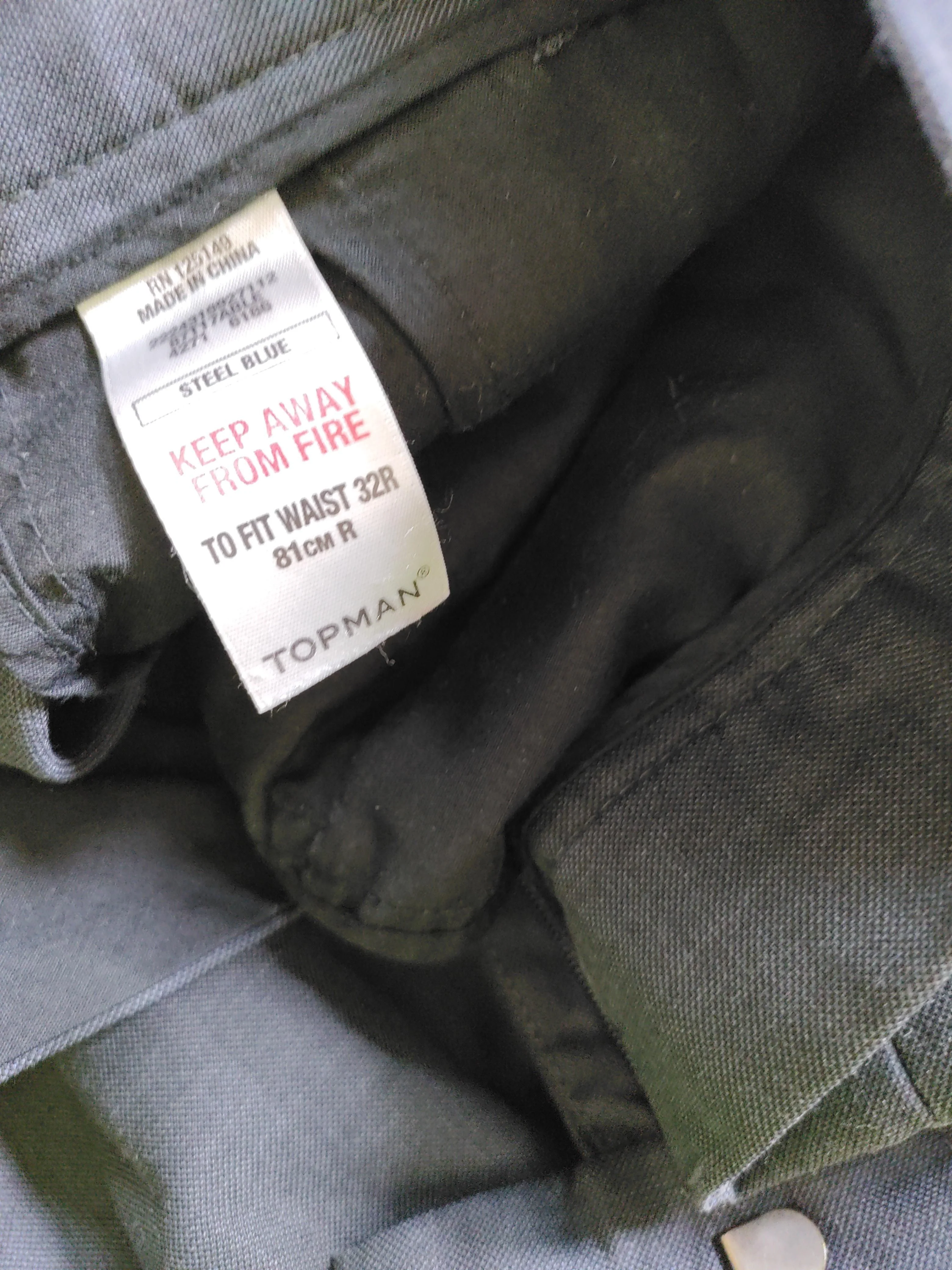 Topman Men's Trousers W 32 in Blue Wool with Polyester Straight Chino - Image 5