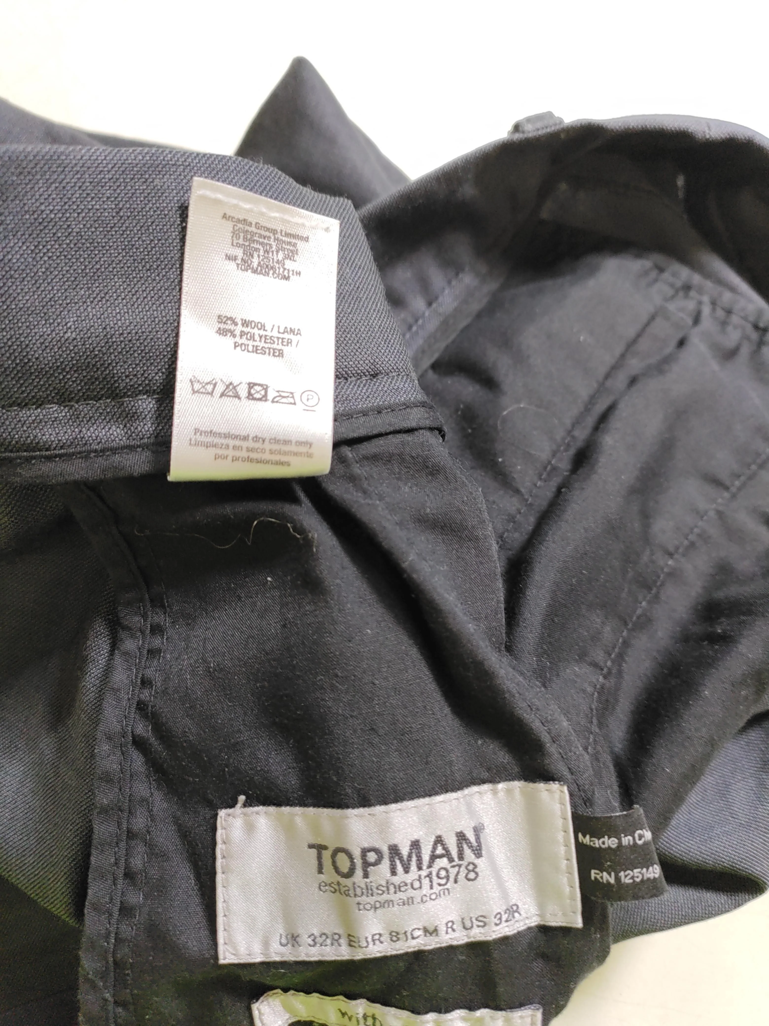 Topman Men's Trousers W 32 in Blue Wool with Polyester Straight Chino - Image 6