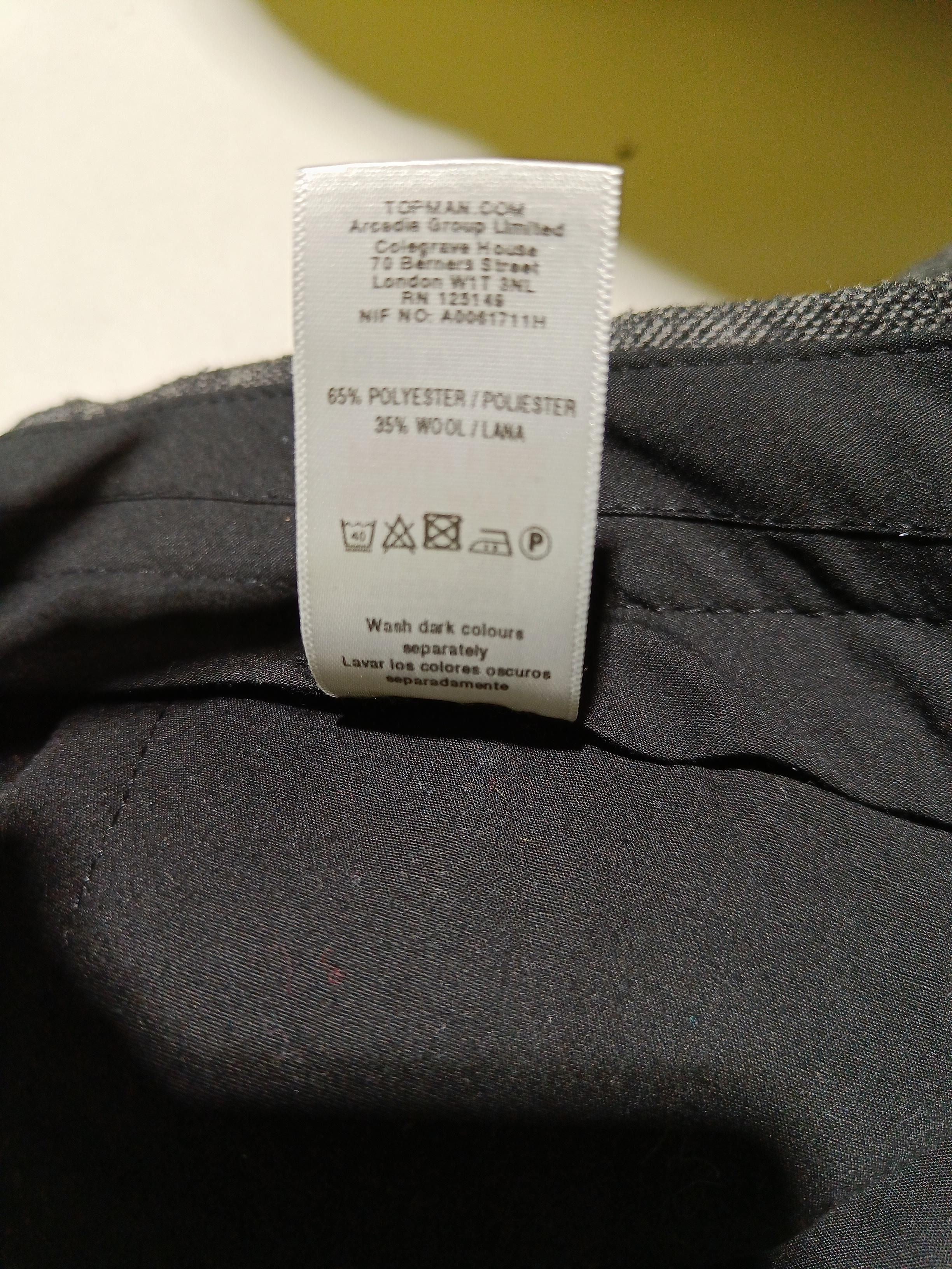 Topman Men's Trousers W 32 in Grey Polyester with Wool Straight Chino - Image 6