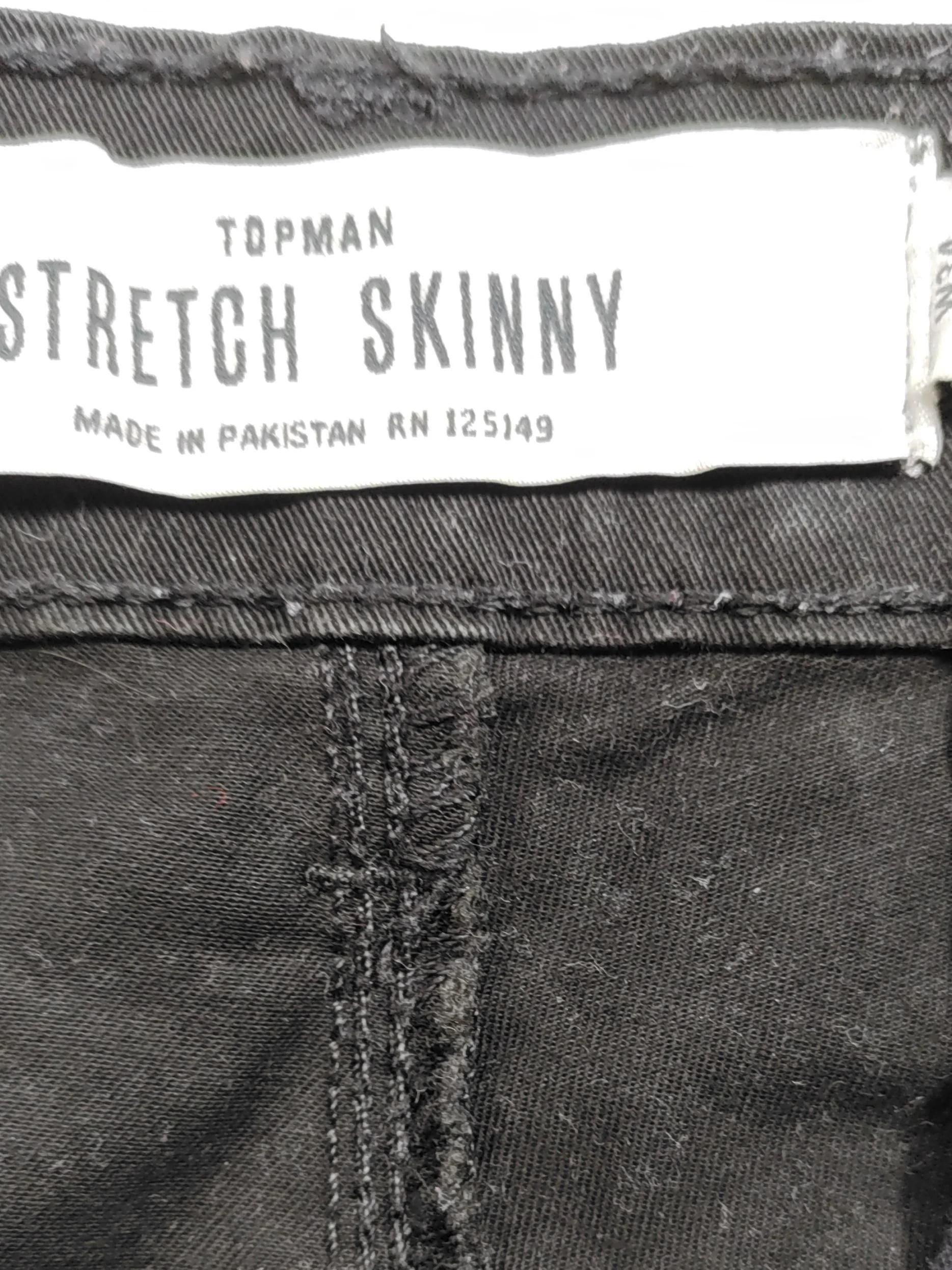 Topman Men's Trousers W 34 in Black Cotton with Elastane Skinny Chino - Image 6