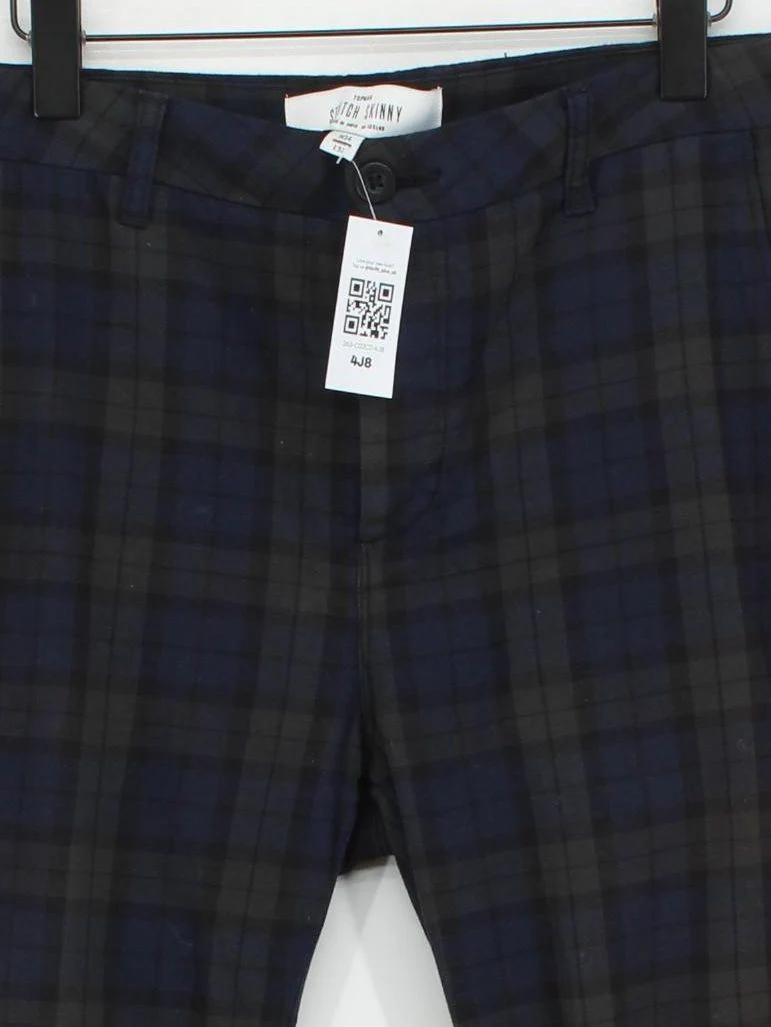 Topman Men's Trousers W 34 in Blue Cotton with Elastane Chino - Image 3