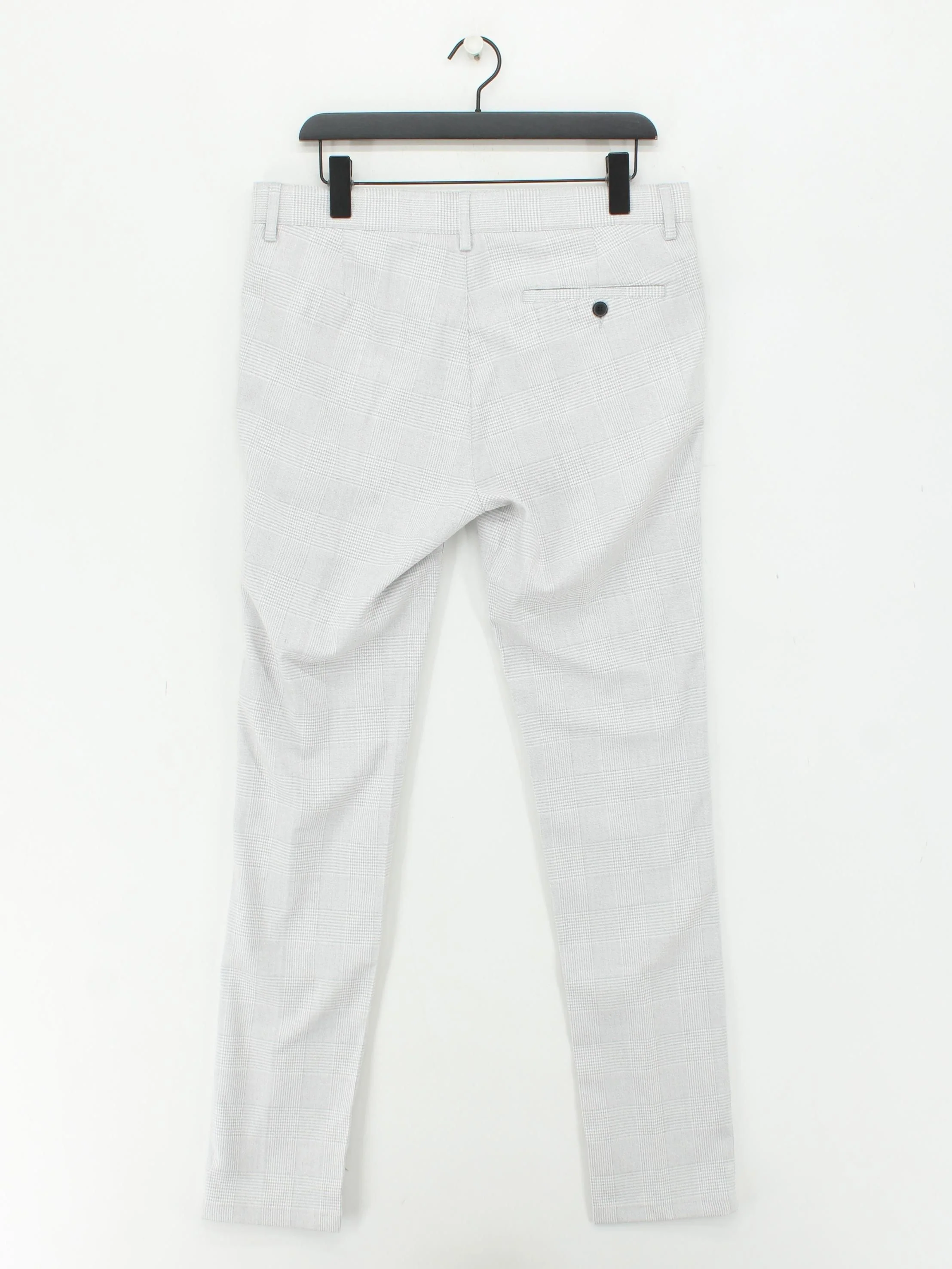 Topman Men's Trousers W 34 in Grey Polyester with Viscose, Elastane Chino - Image 2