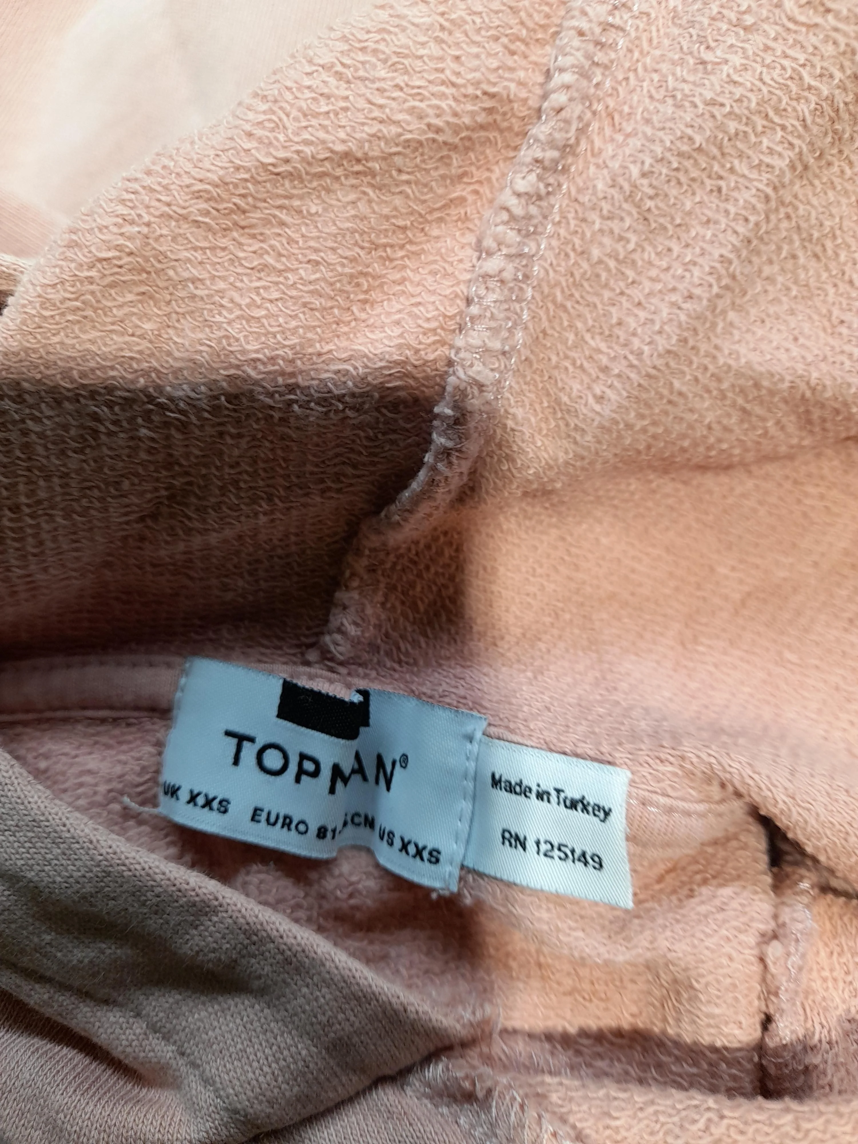 Topman Women's Hoodie XXS Pink 100% Cotton Pullover - Image 5