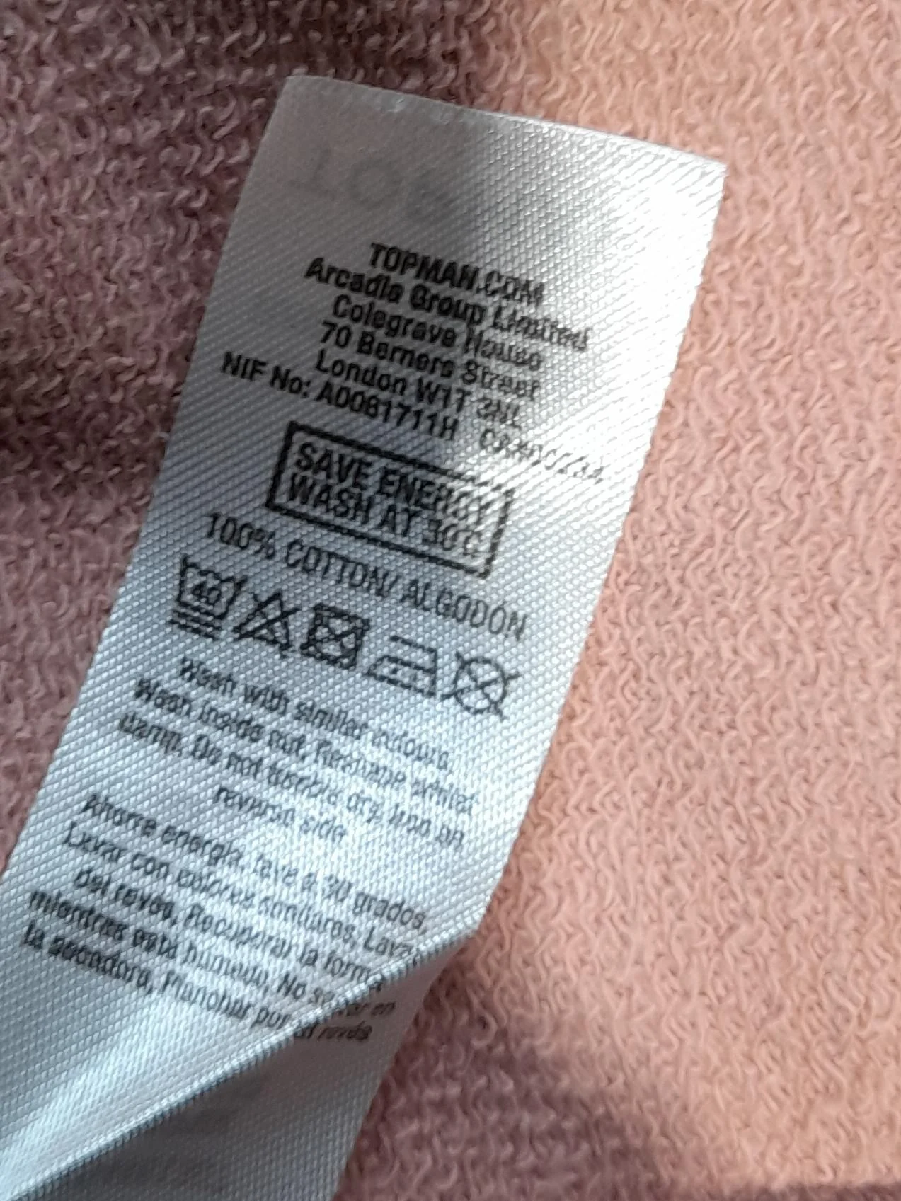 Topman Women's Hoodie XXS Pink 100% Cotton Pullover - Image 6