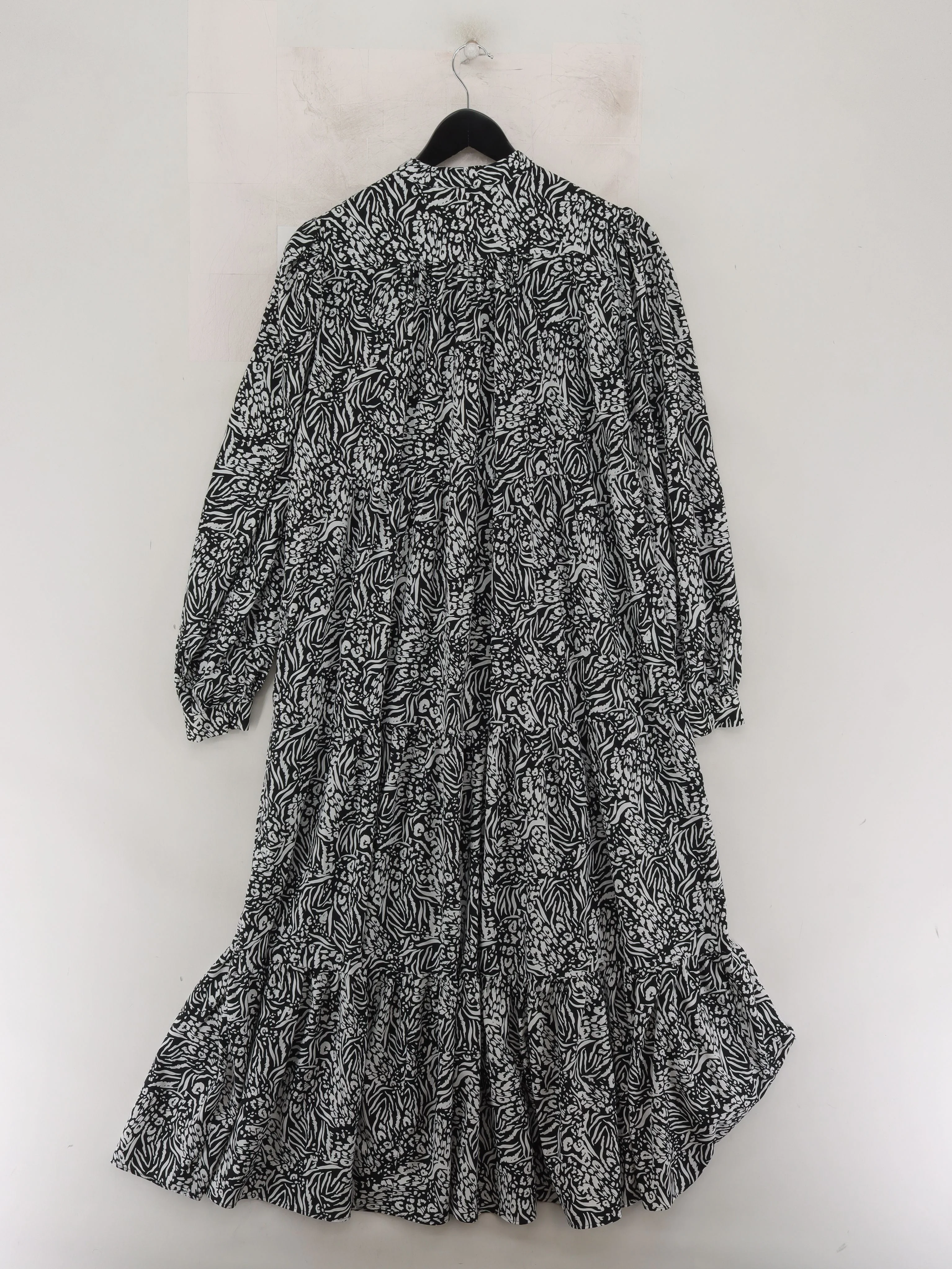 Topshop A-Line Midi Dress UK10 in Black - Image 2