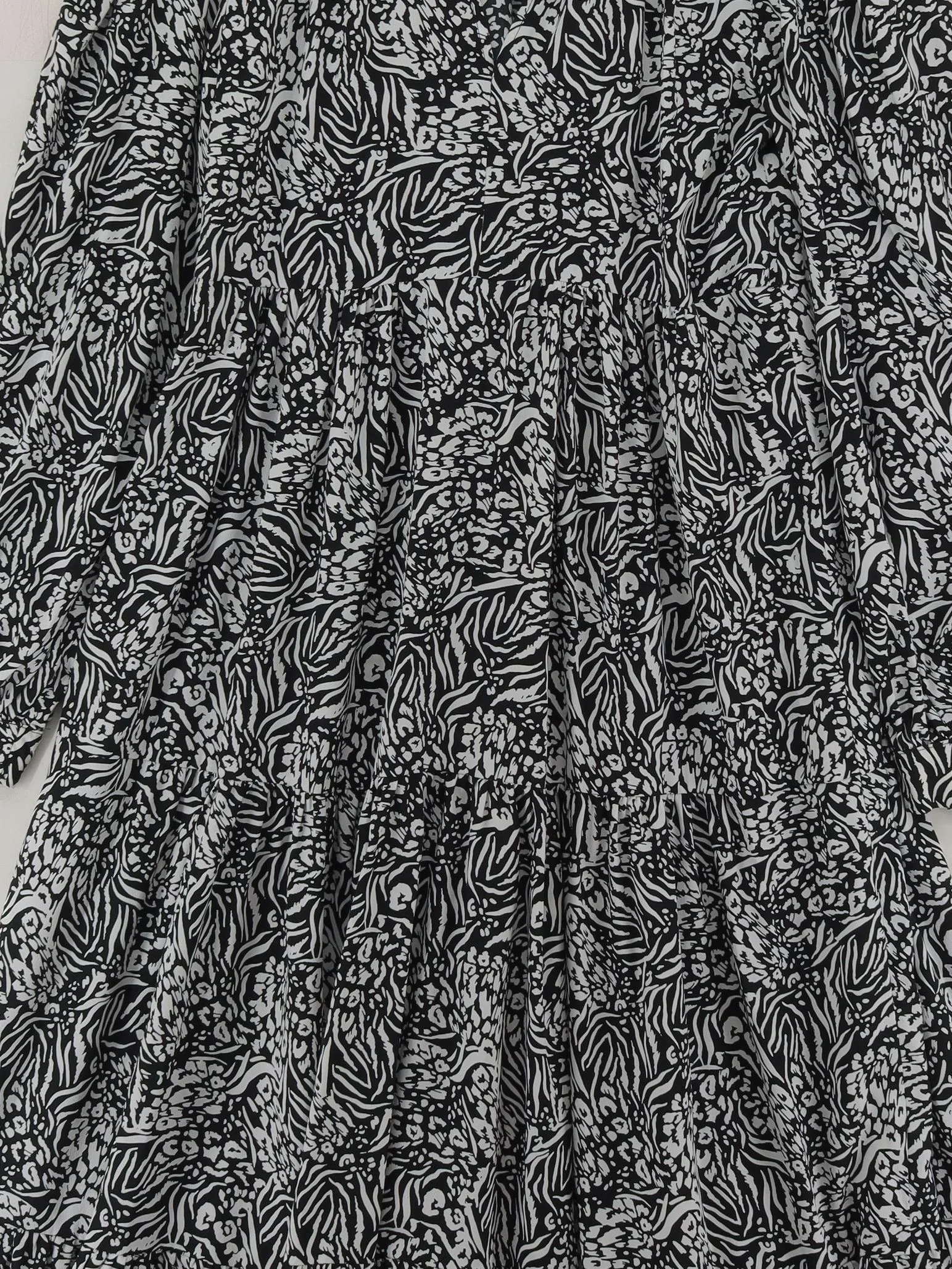 Topshop A-Line Midi Dress UK10 in Black - Image 3