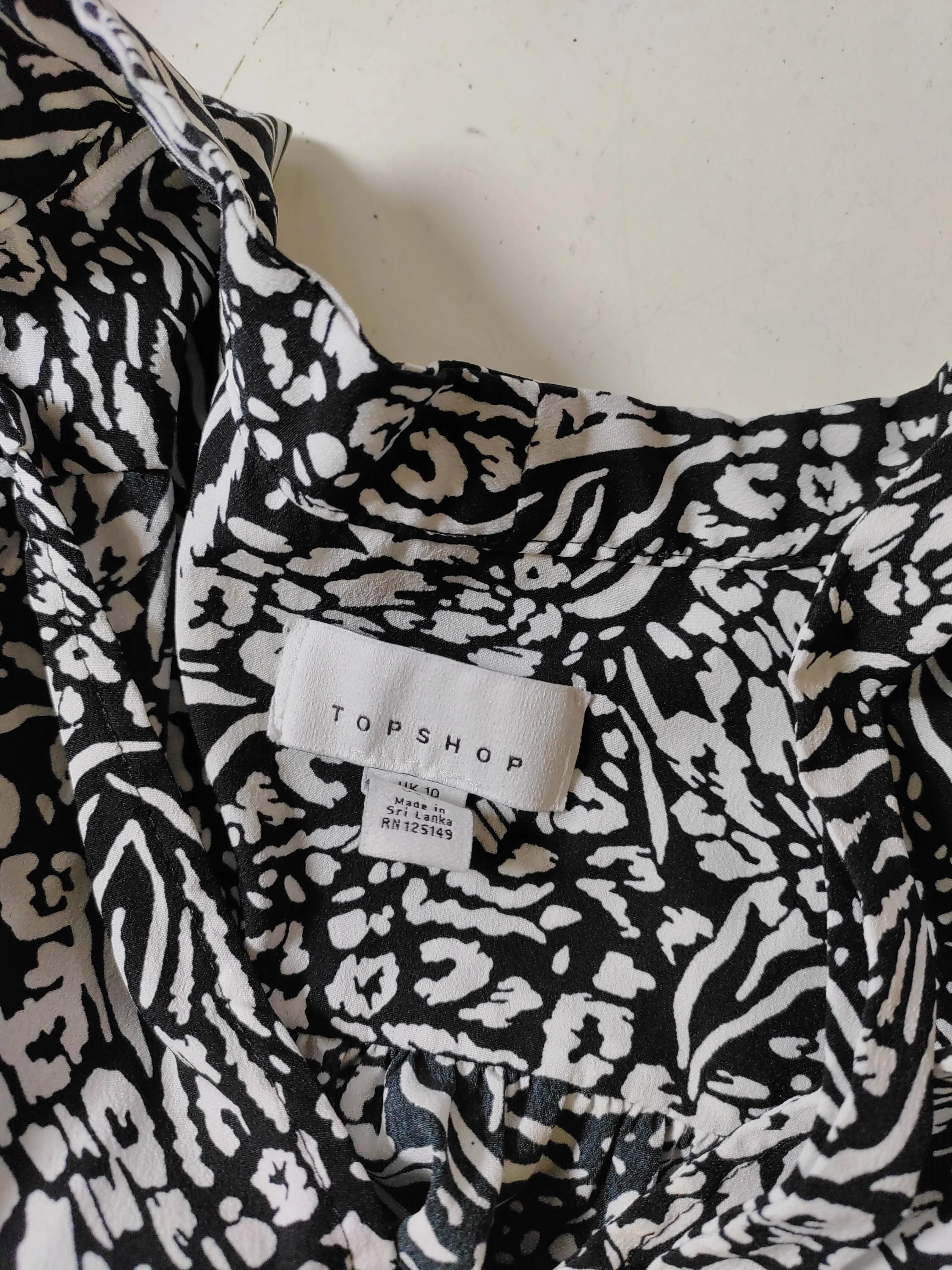 Topshop A-Line Midi Dress UK10 in Black - Image 5