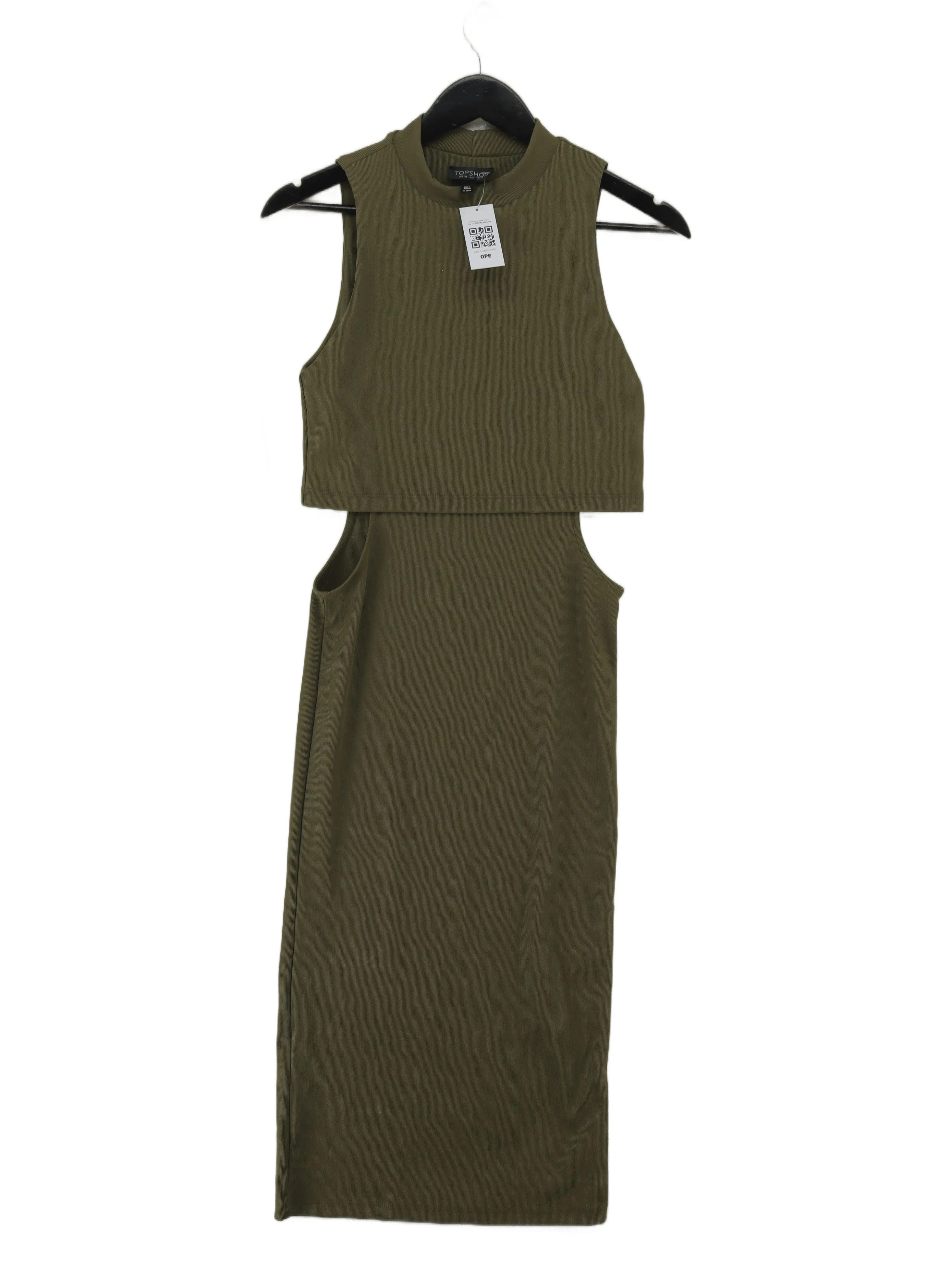 Topshop A-Line Midi Dress UK10 in Green