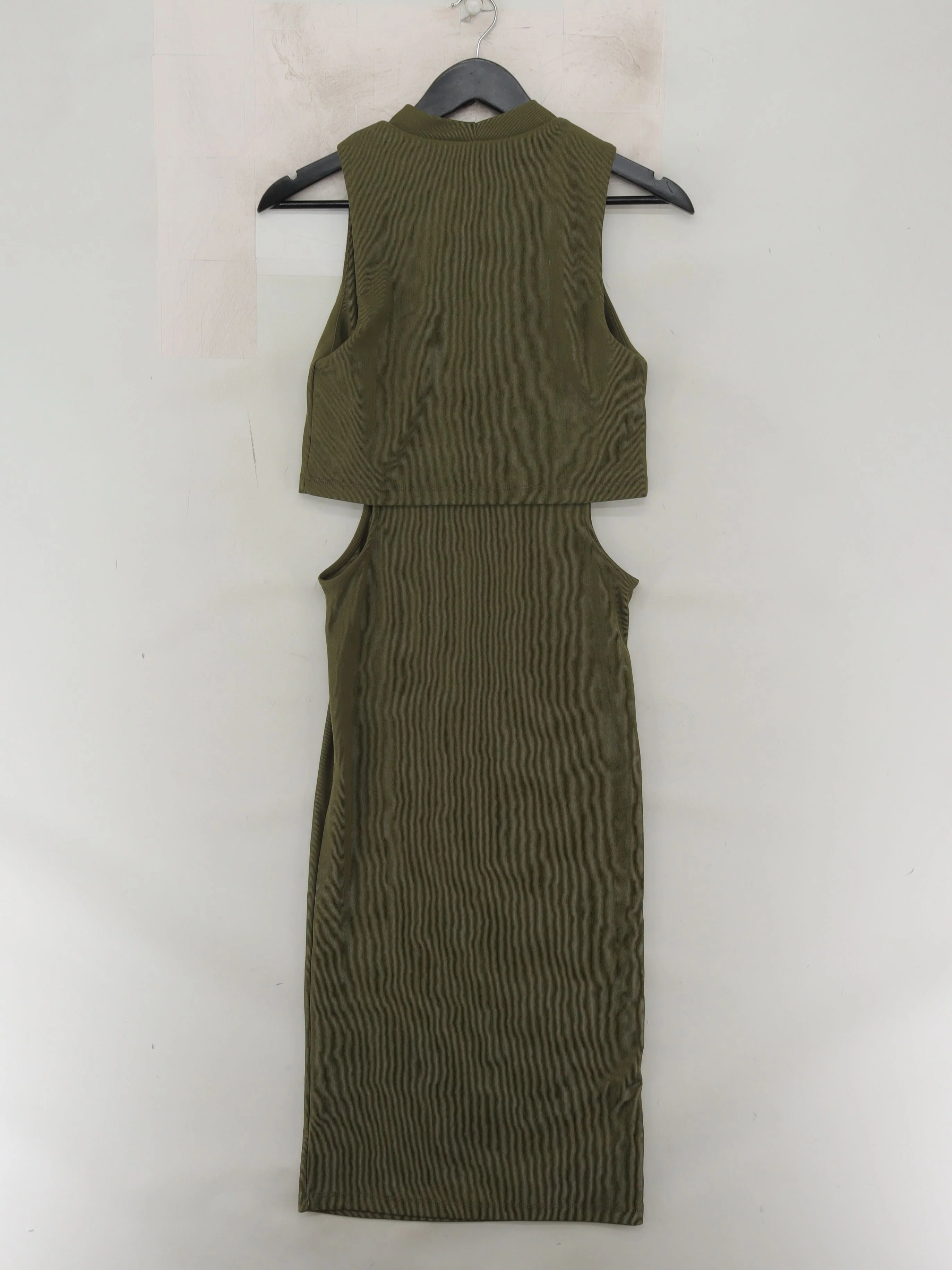 Topshop A-Line Midi Dress UK10 in Green - Image 2