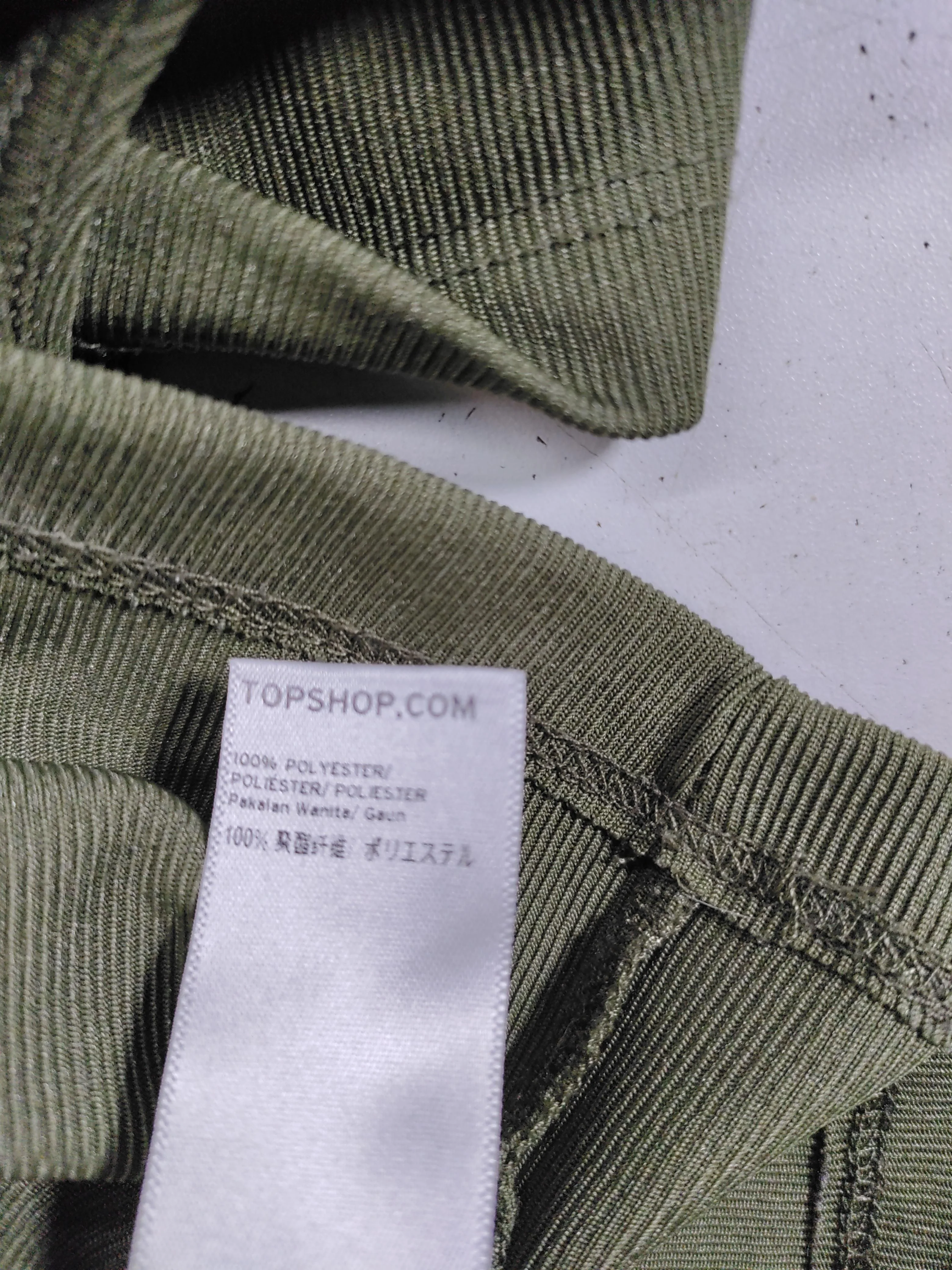 Topshop A-Line Midi Dress UK10 in Green - Image 7