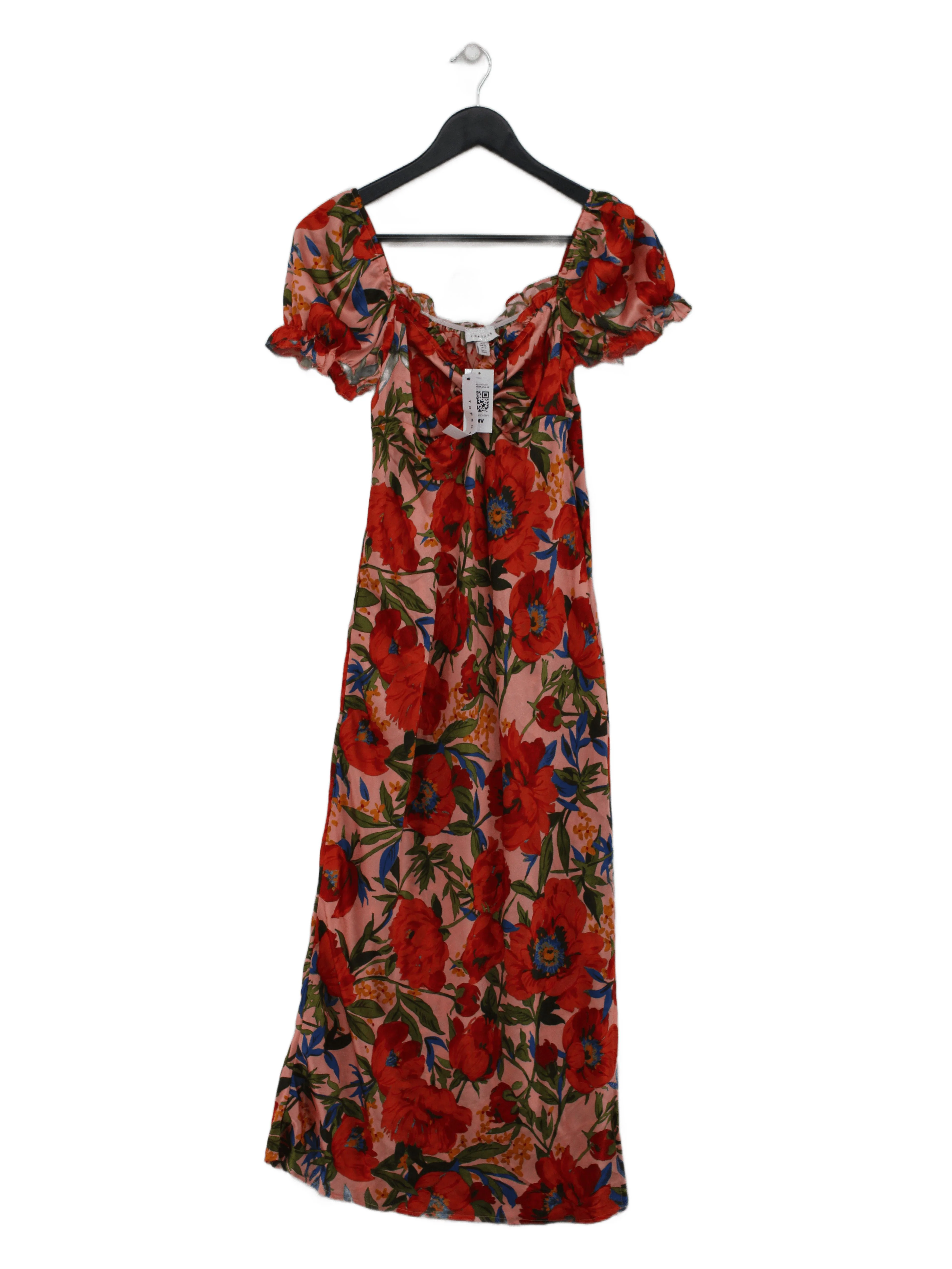 Topshop A-Line Midi Dress UK8 in Multi