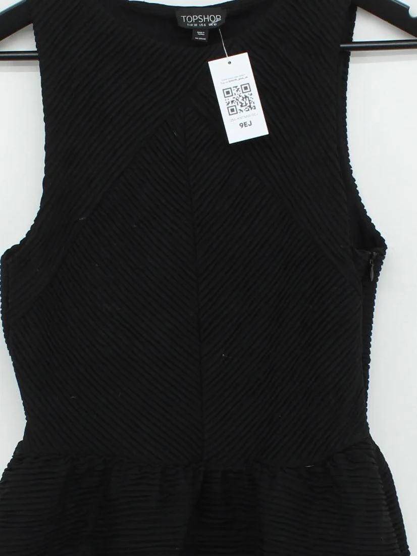 Topshop A-Line Mini Dress UK10 in Black - Image 3