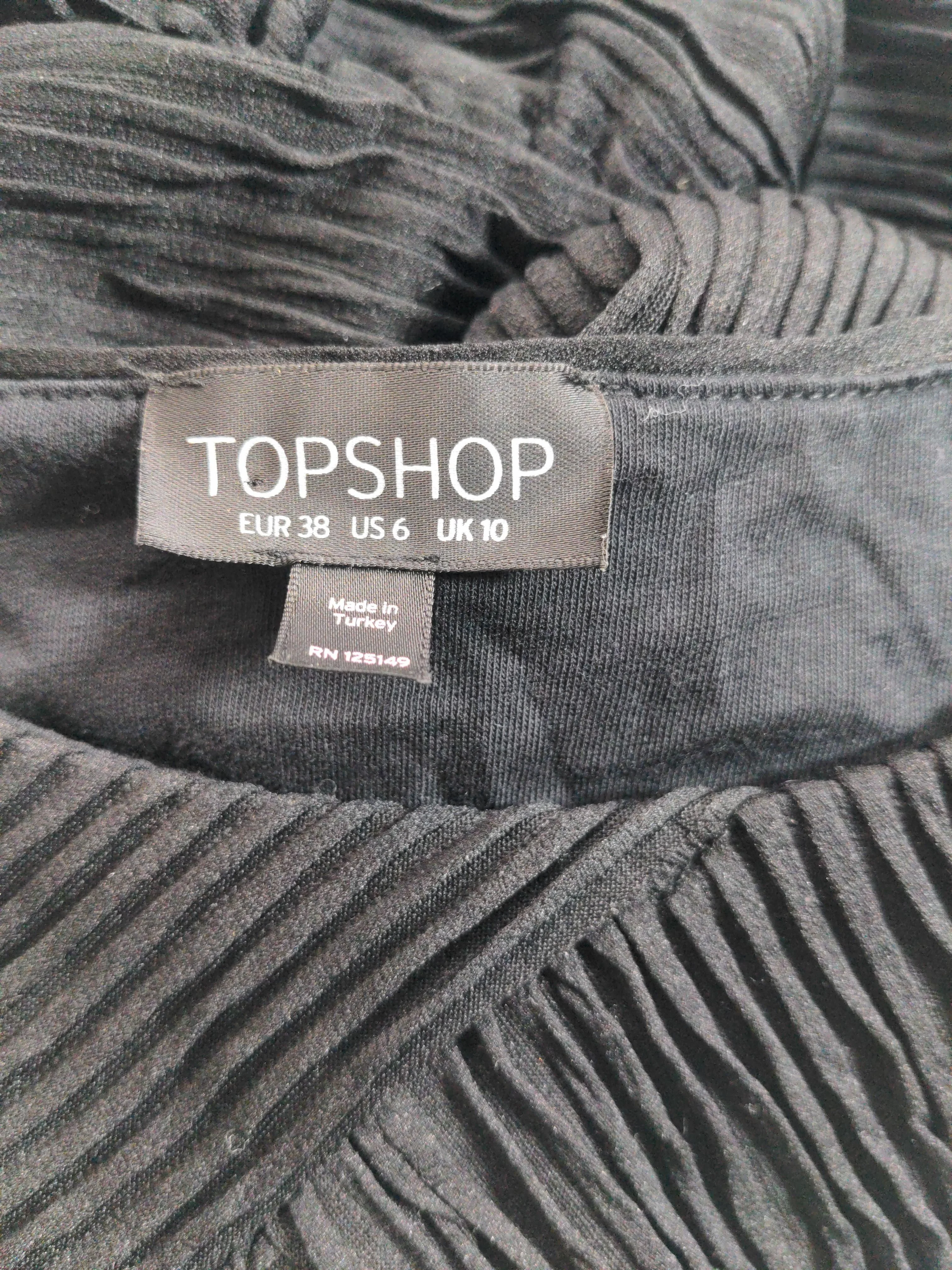 Topshop A-Line Mini Dress UK10 in Black - Image 5