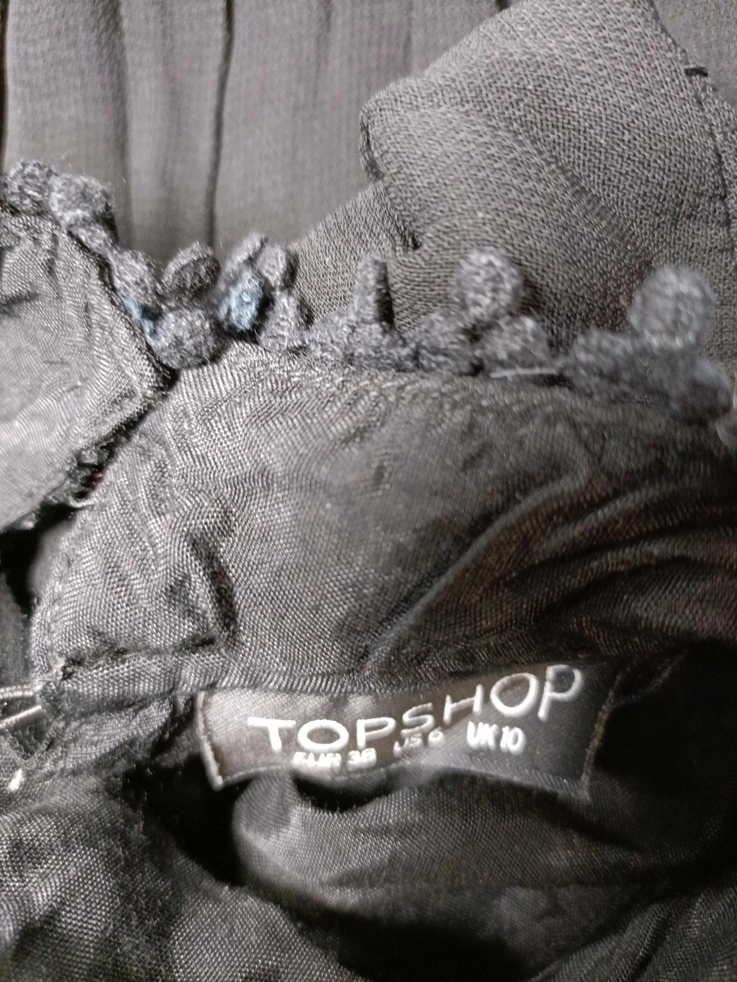 Topshop A-Line Mini Dress UK10 in Black - Image 5