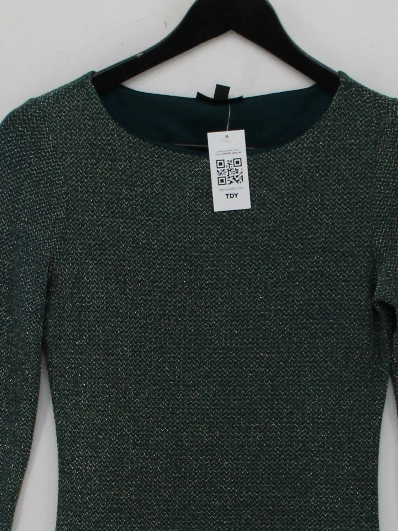 Topshop Bodycon Midi Dress UK10 in Green - Image 3
