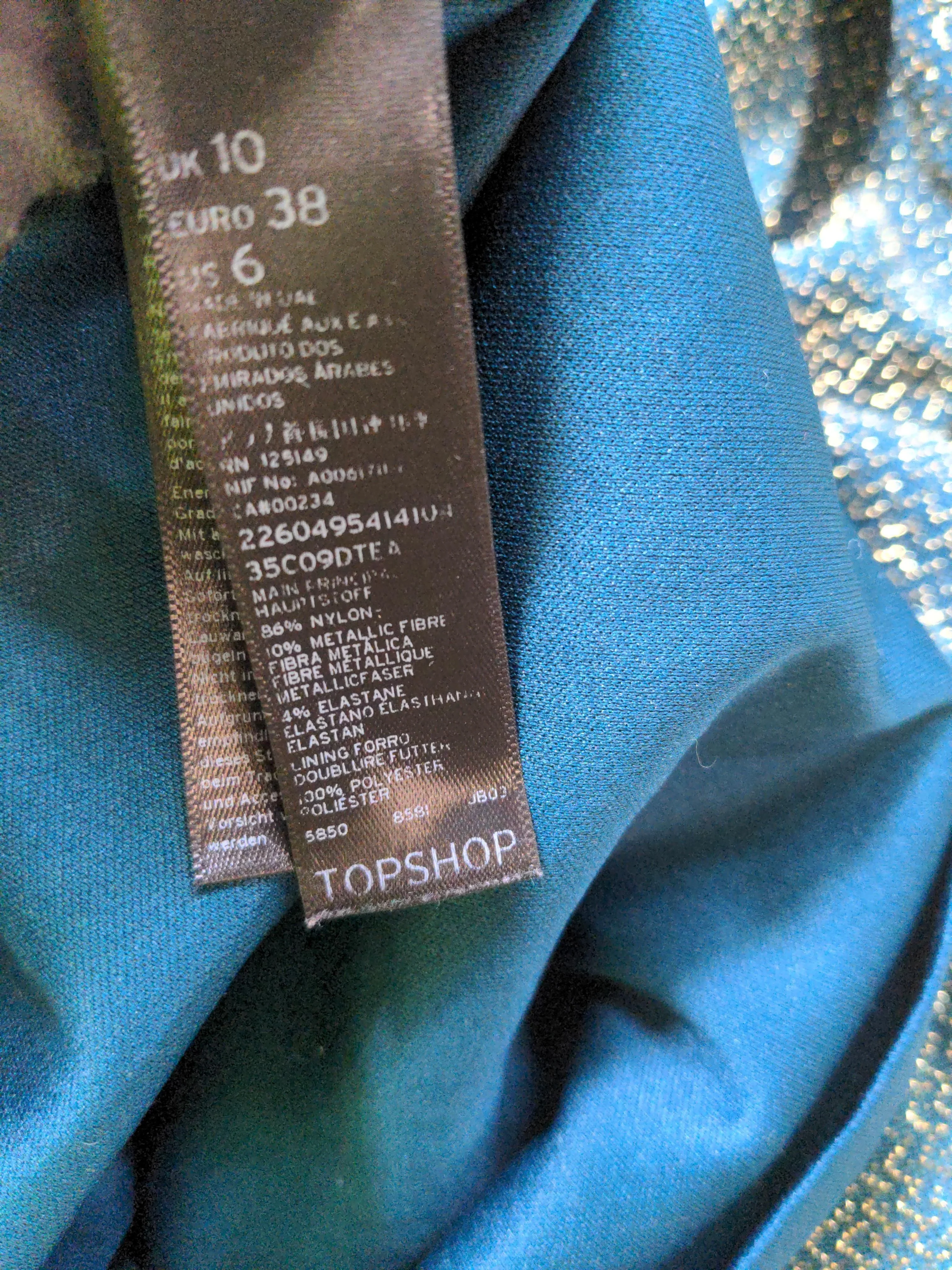 Topshop Bodycon Midi Dress UK10 in Green - Image 6