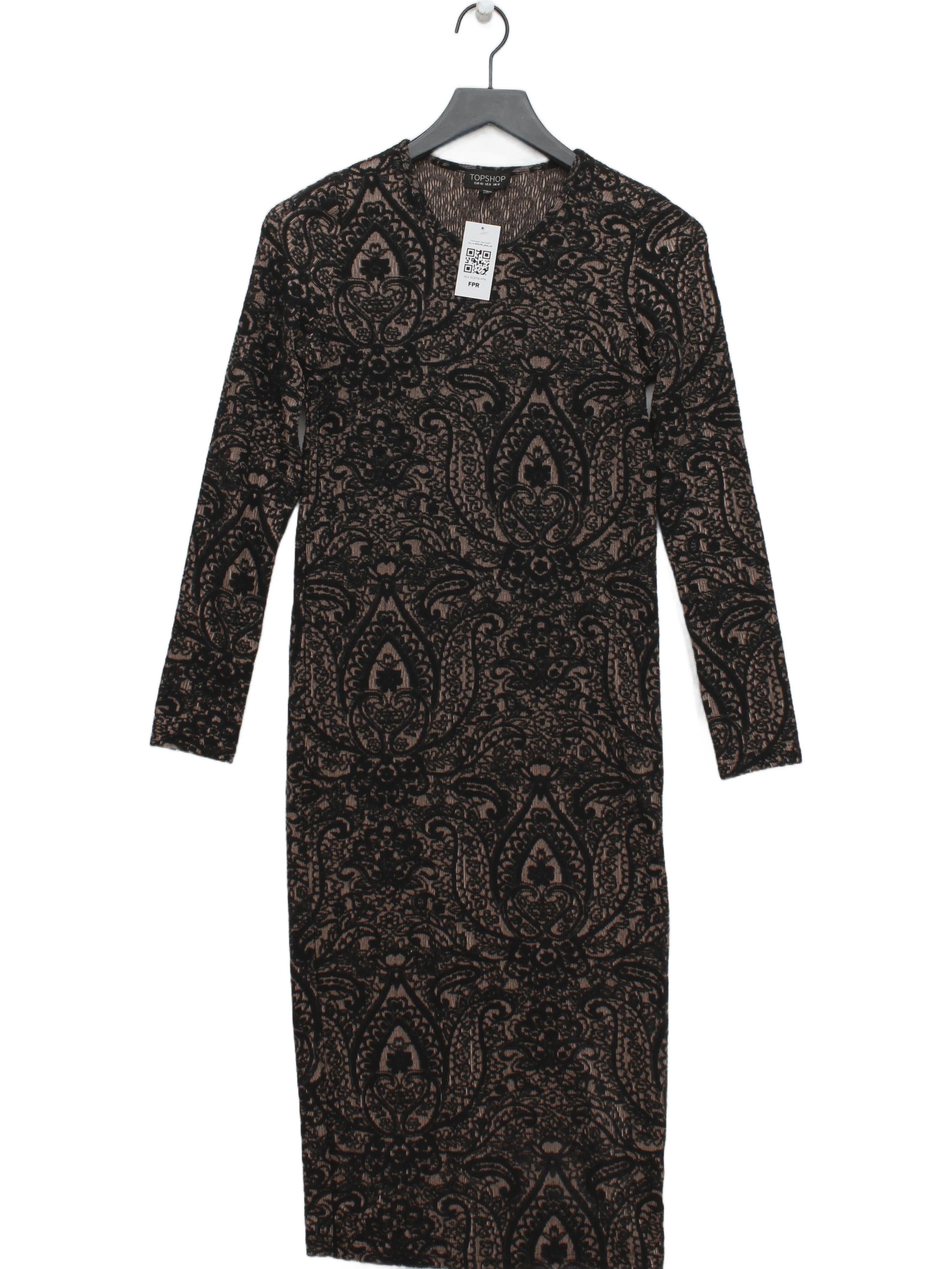 Topshop Bodycon Midi Dress UK12 in Multi