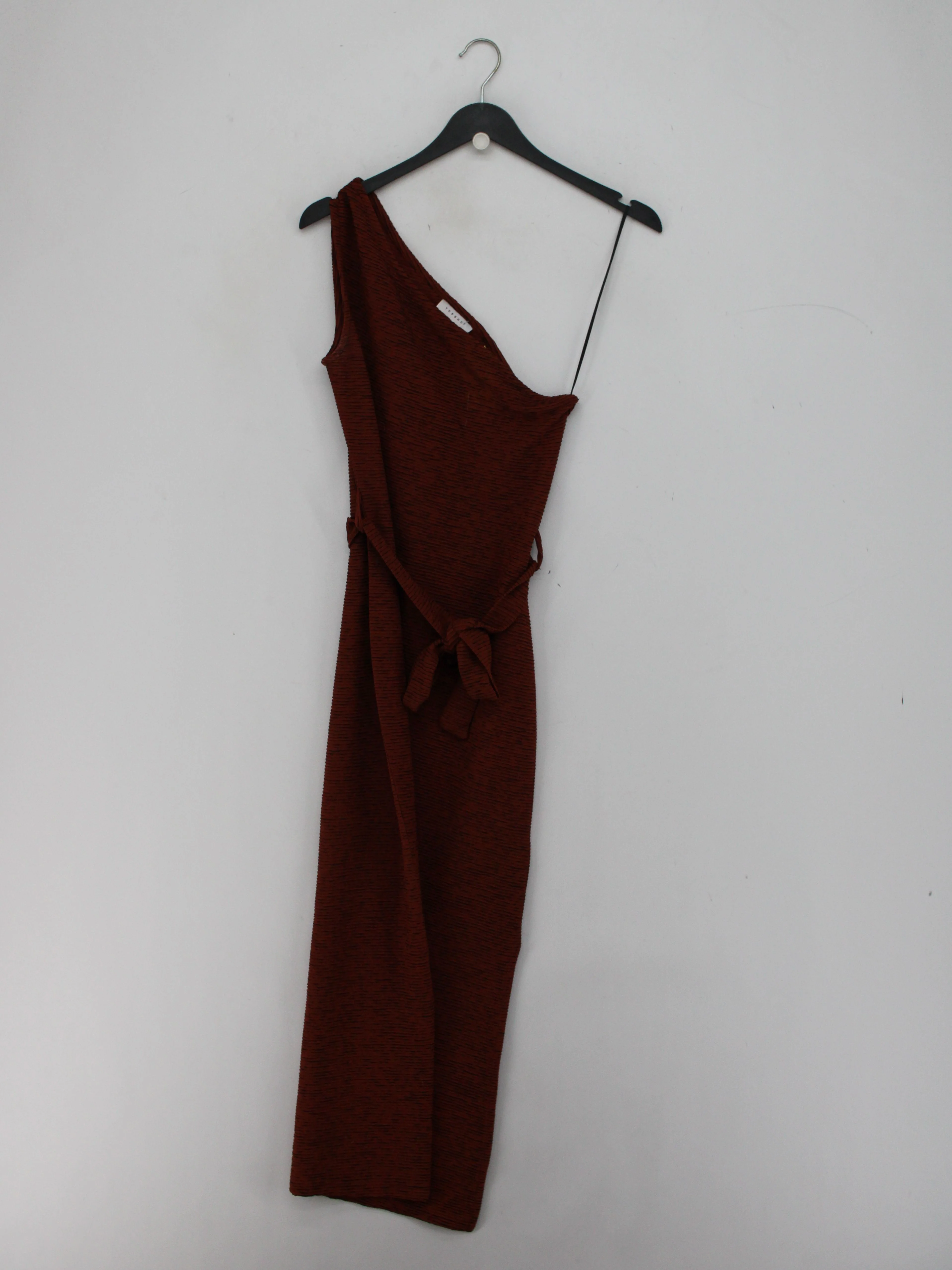 Topshop Bodycon Midi Dress UK8 in Brown - Image 2