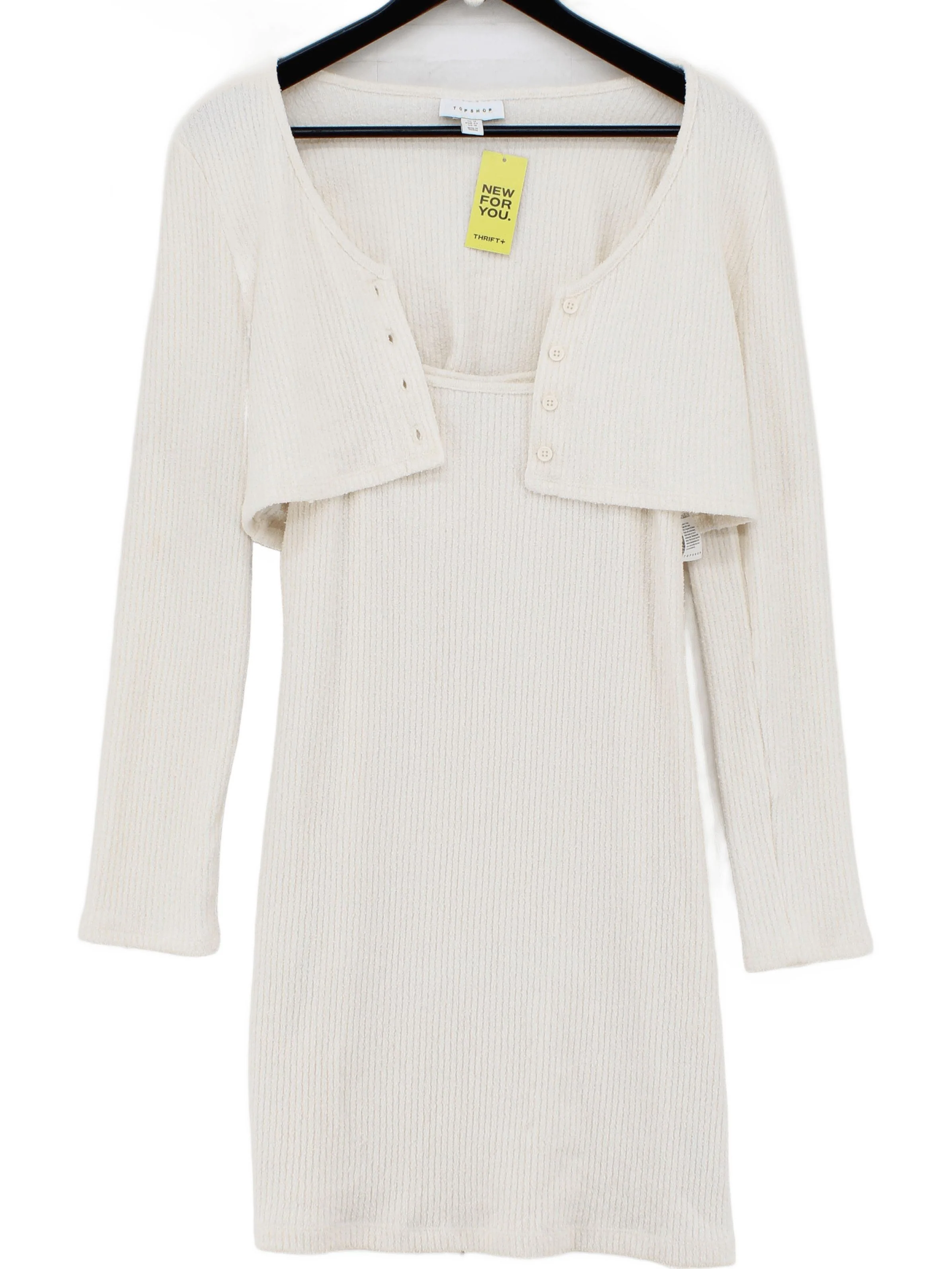 Topshop Bodycon Mini Dress in Cream
