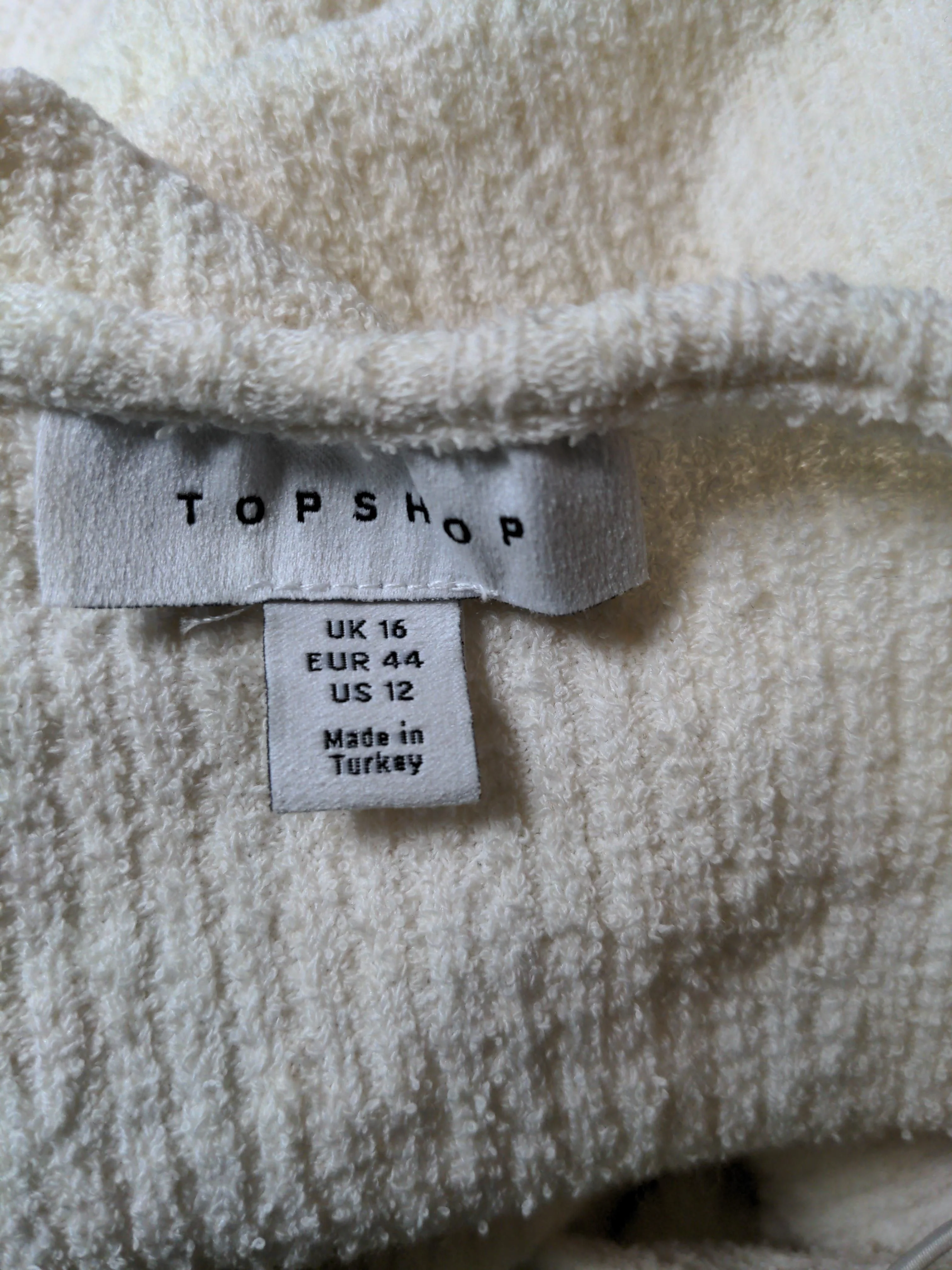 Topshop Bodycon Mini Dress in Cream - Image 5