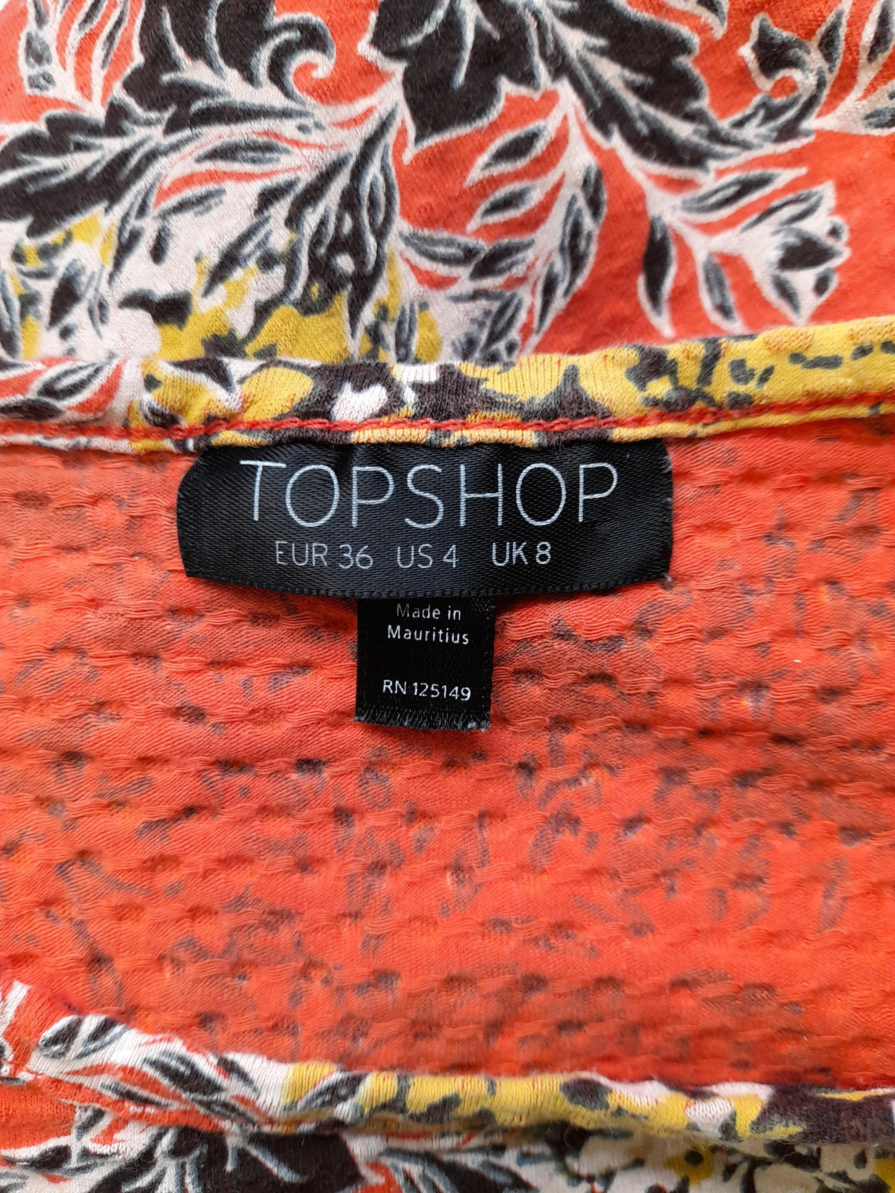 Topshop Bodycon Mini Dress S in Orange - Image 5