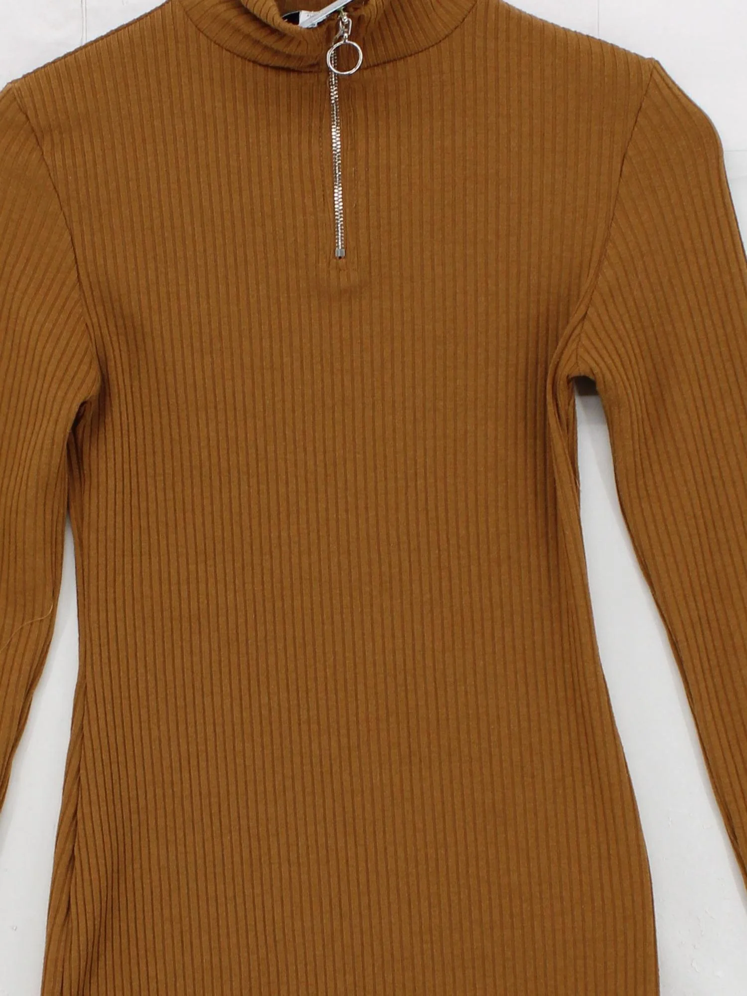 Topshop Bodycon Mini Dress UK10 in Brown - Image 3