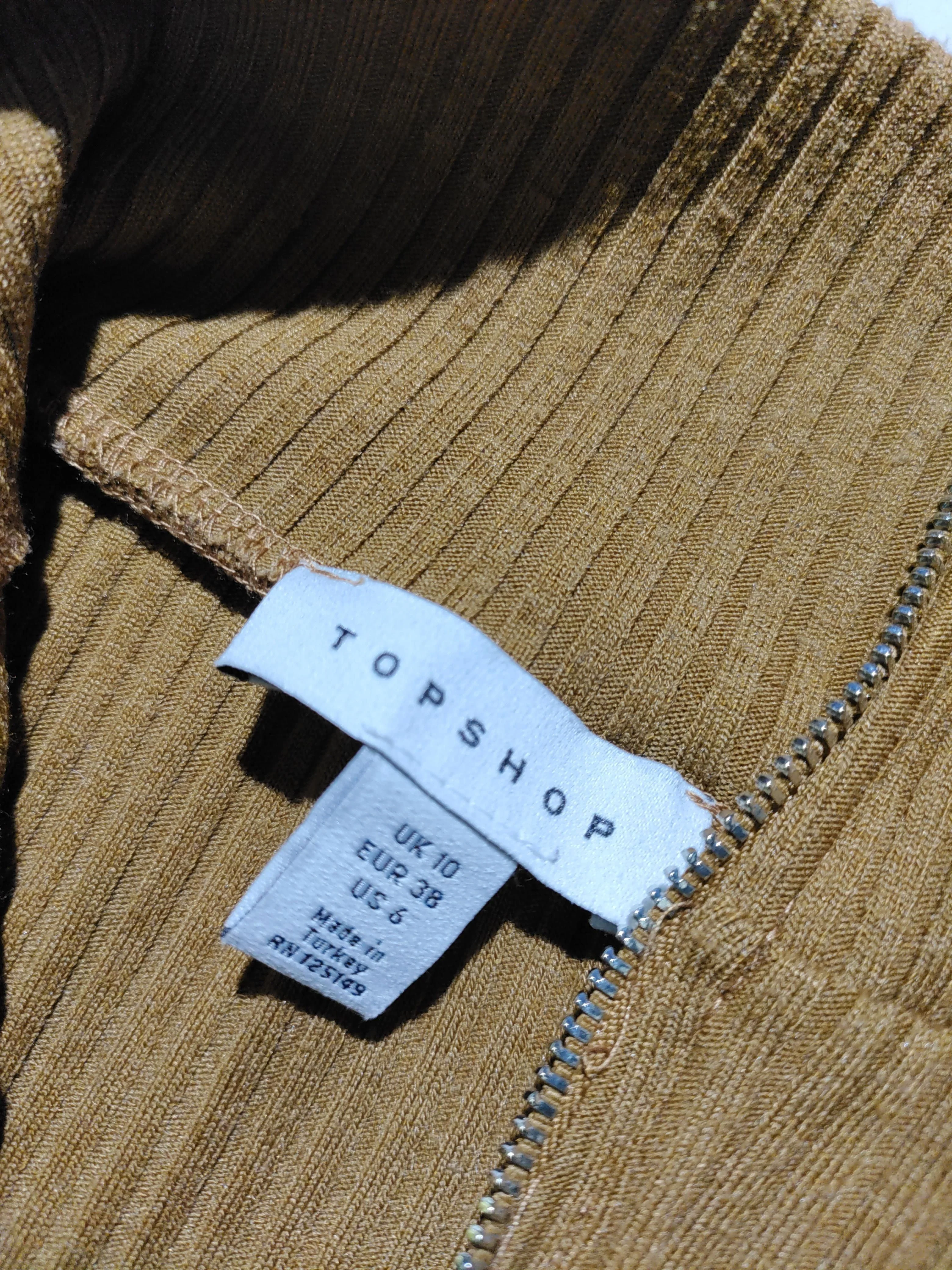 Topshop Bodycon Mini Dress UK10 in Brown - Image 6