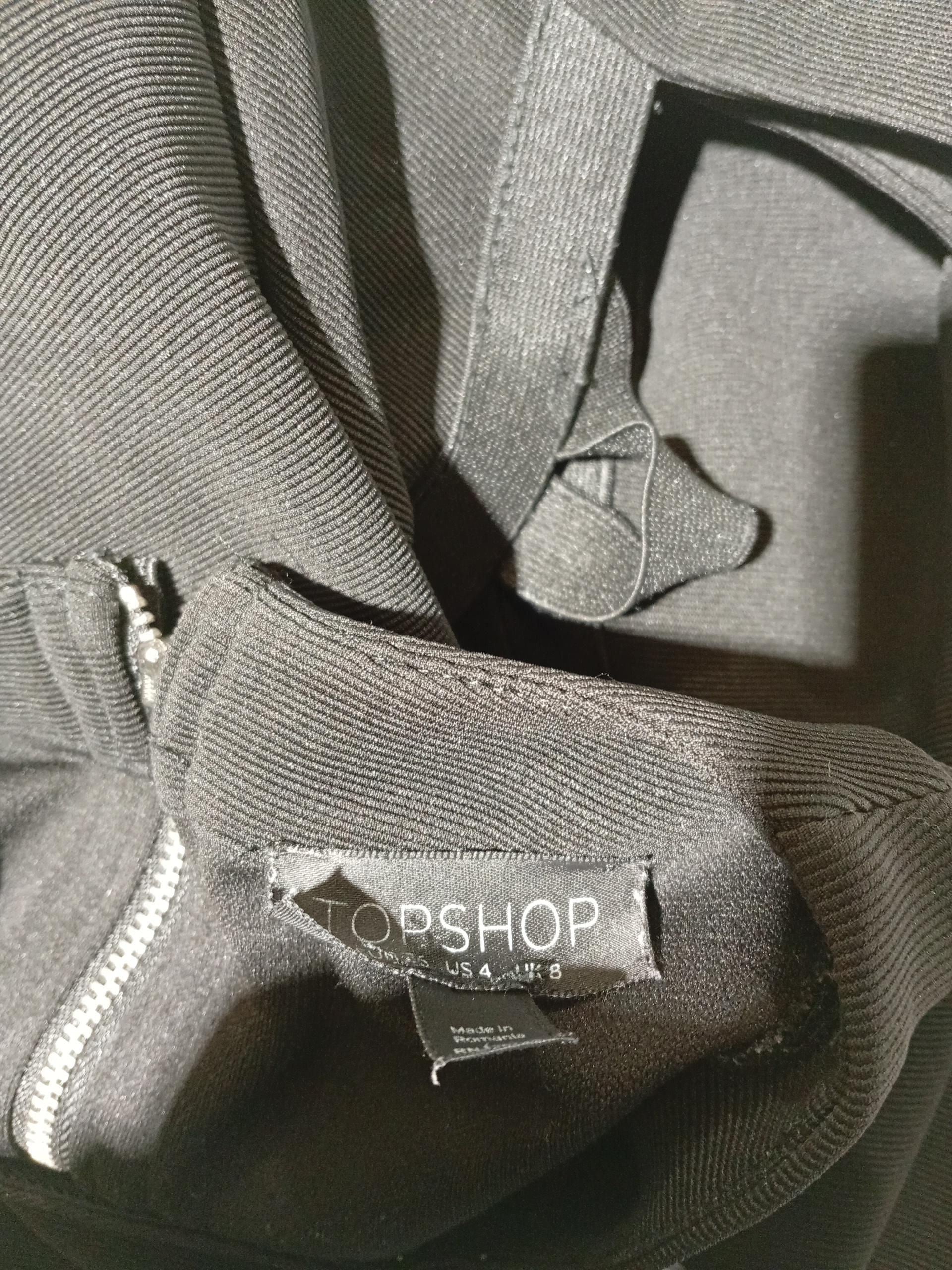 Topshop Bodycon Mini Dress UK8 in Black - Image 5