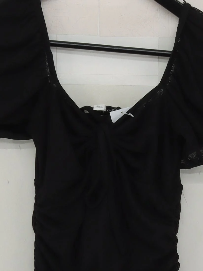 Topshop Bodycon Mini Dress UK8 in Black - Image 3