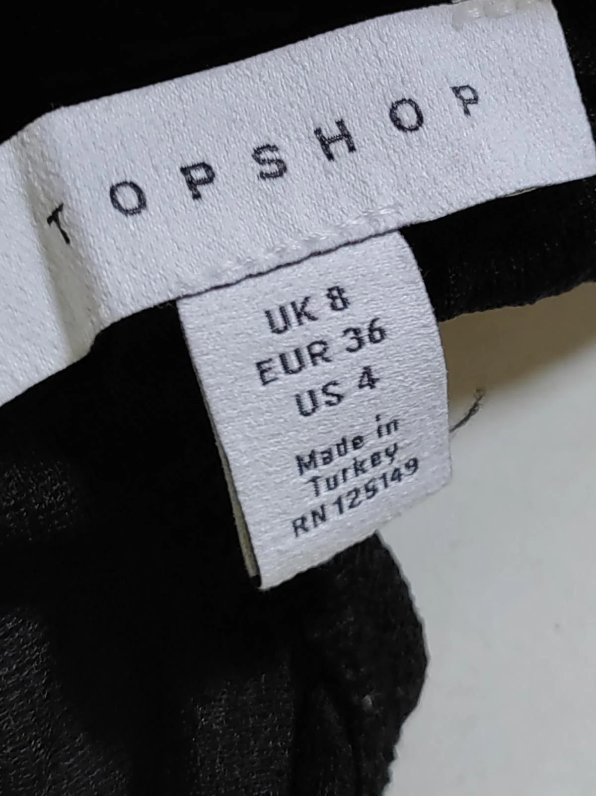Topshop Bodycon Mini Dress UK8 in Black - Image 5