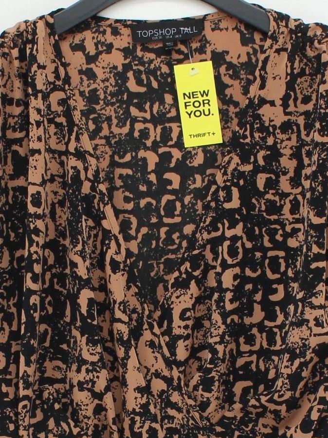 Topshop Bodycon Mini Dress UK8 in Tan - Image 3