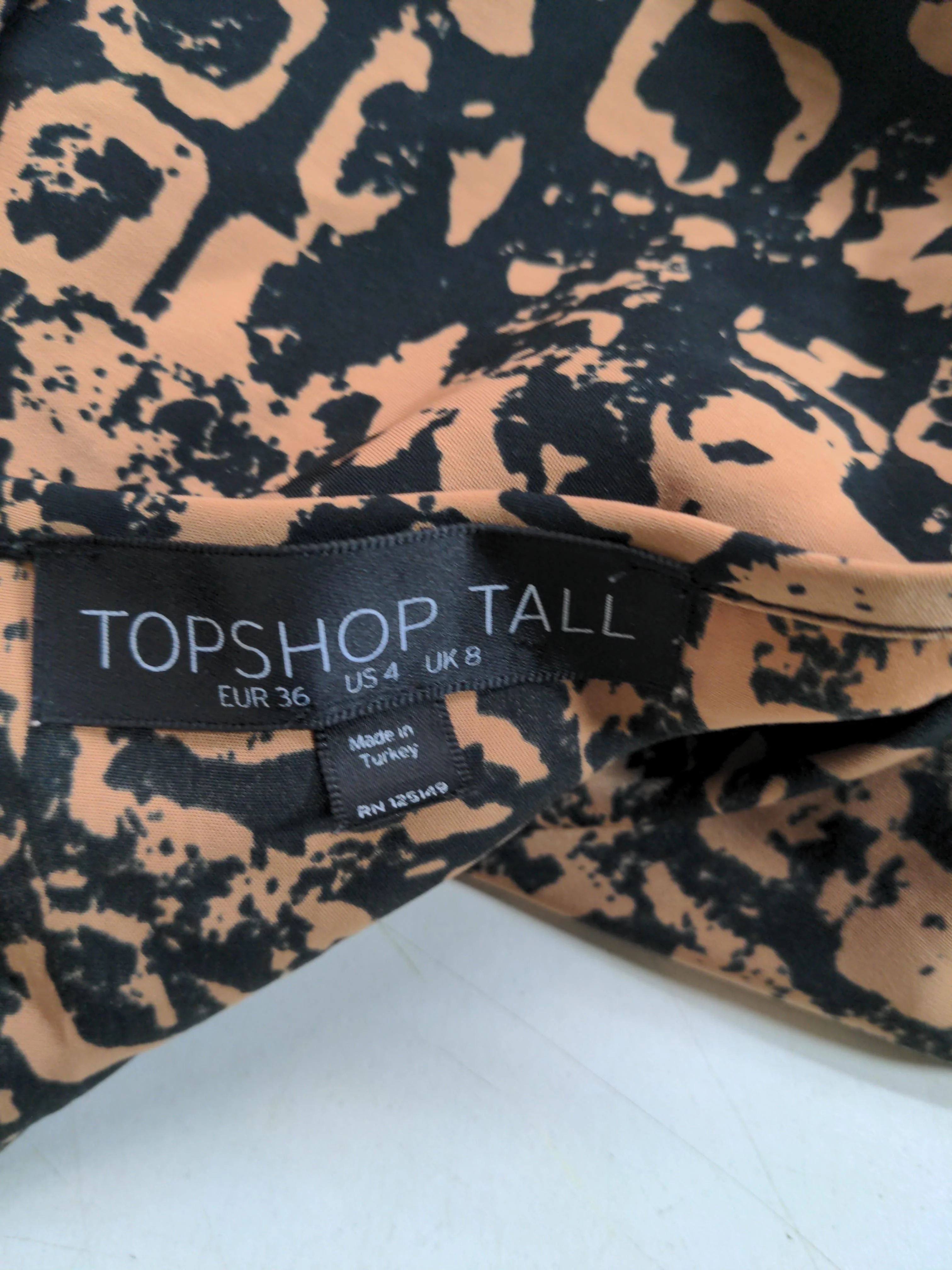 Topshop Bodycon Mini Dress UK8 in Tan - Image 5