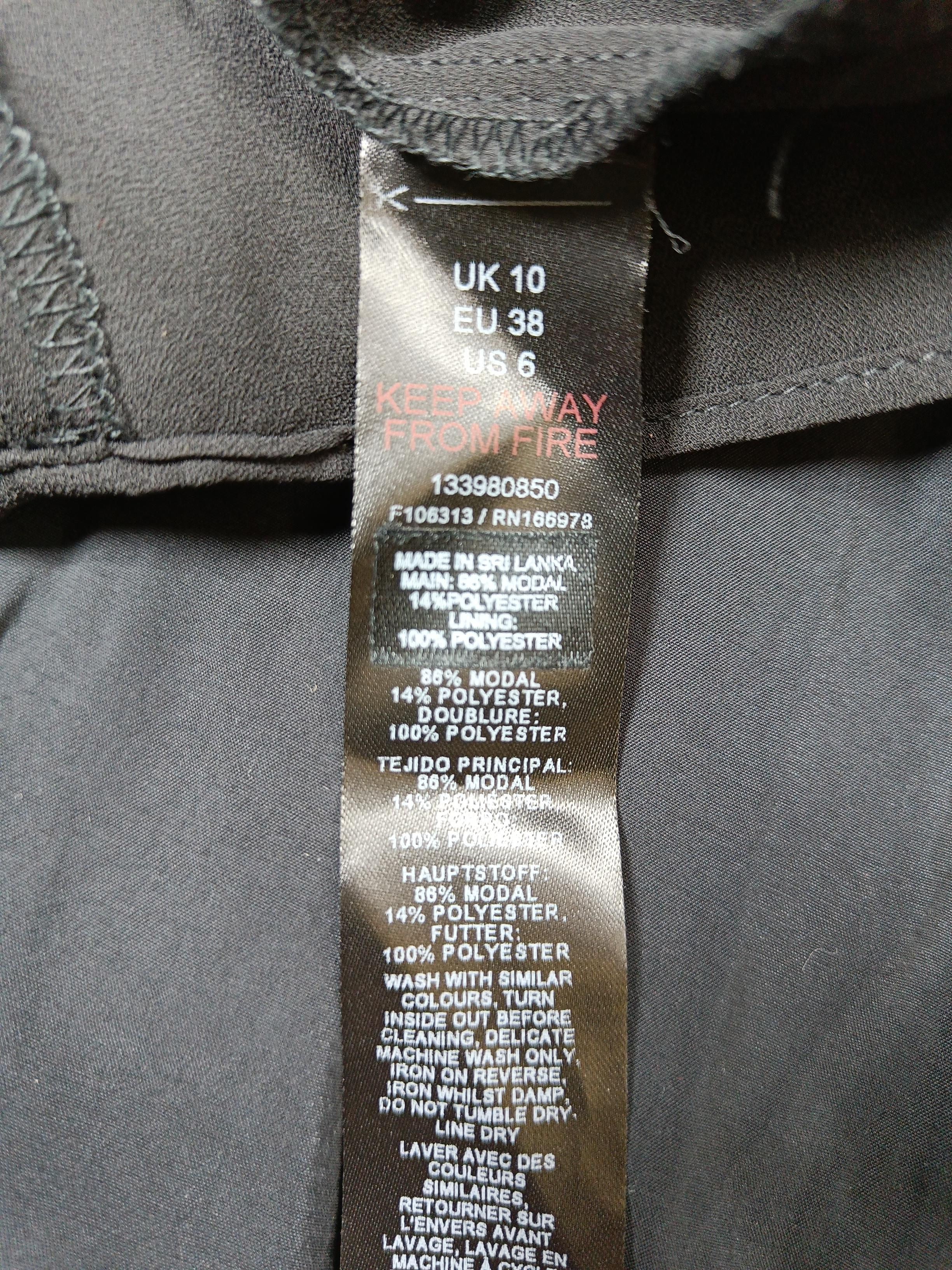 Topshop Maxi Dress UK10 in Black - Image 7