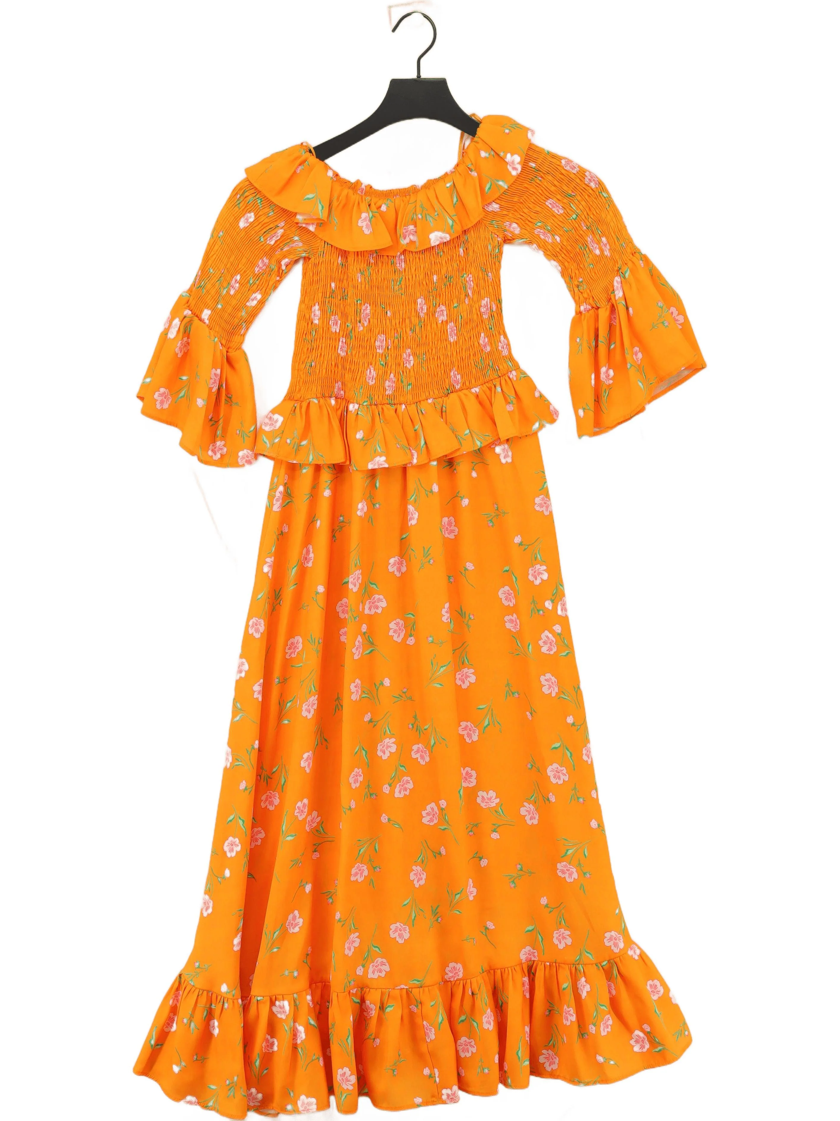 Topshop Maxi Dress UK8 in Orange