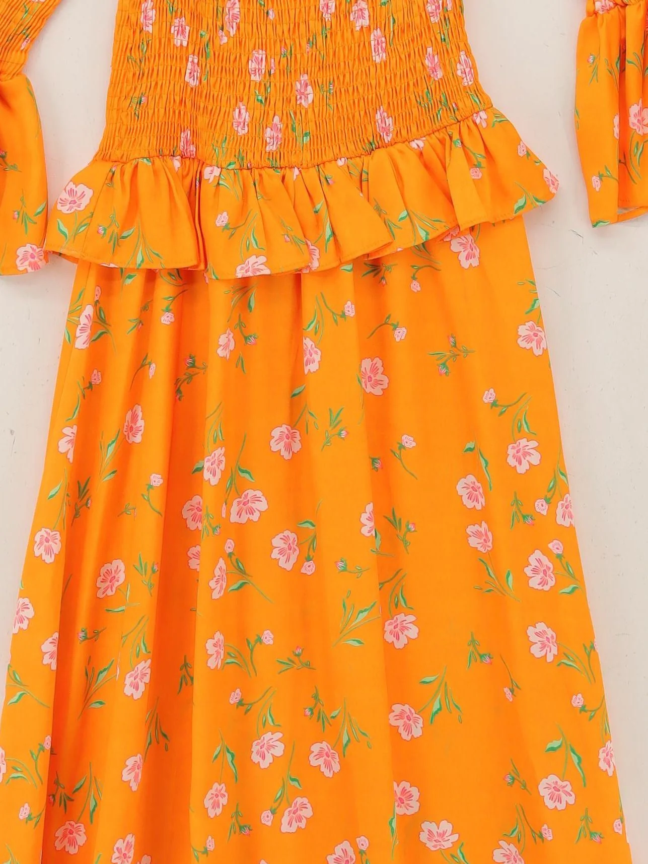 Topshop Maxi Dress UK8 in Orange - Image 3