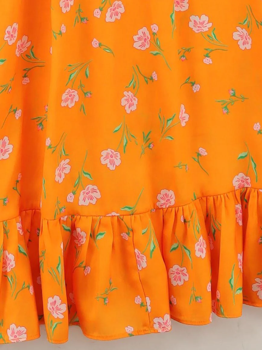 Topshop Maxi Dress UK8 in Orange - Image 4