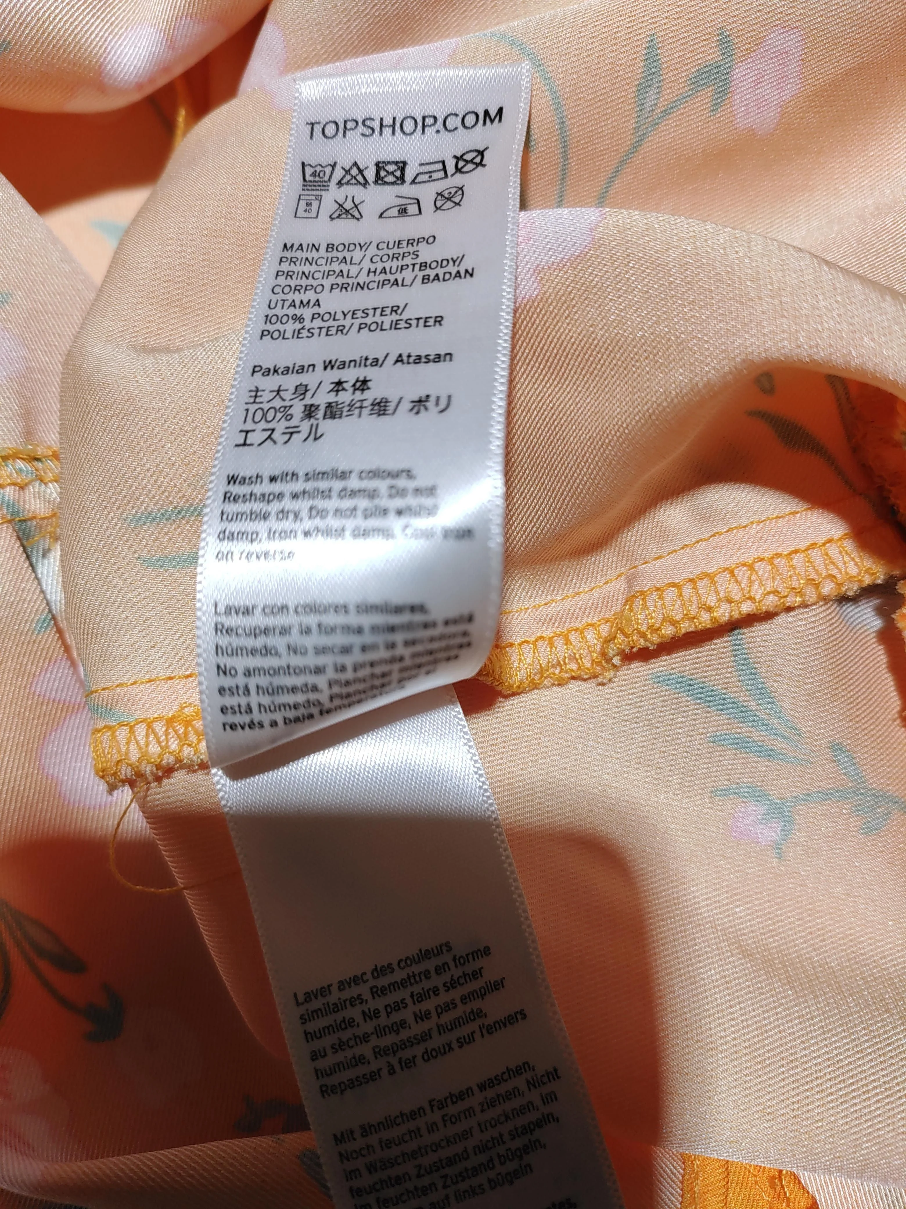 Topshop Maxi Dress UK8 in Orange - Image 6