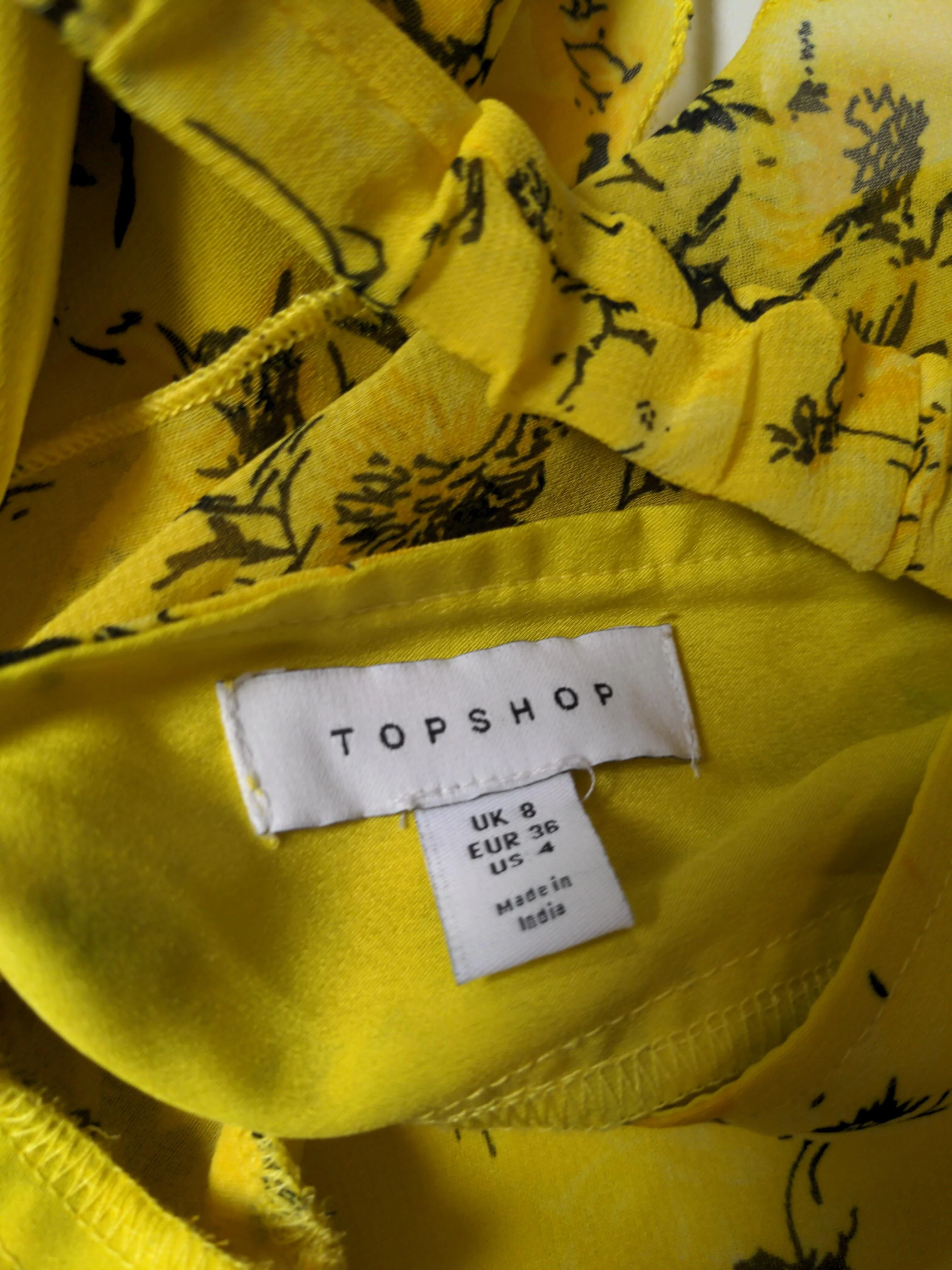 Topshop Maxi Dress UK8 in Yellow - Image 5