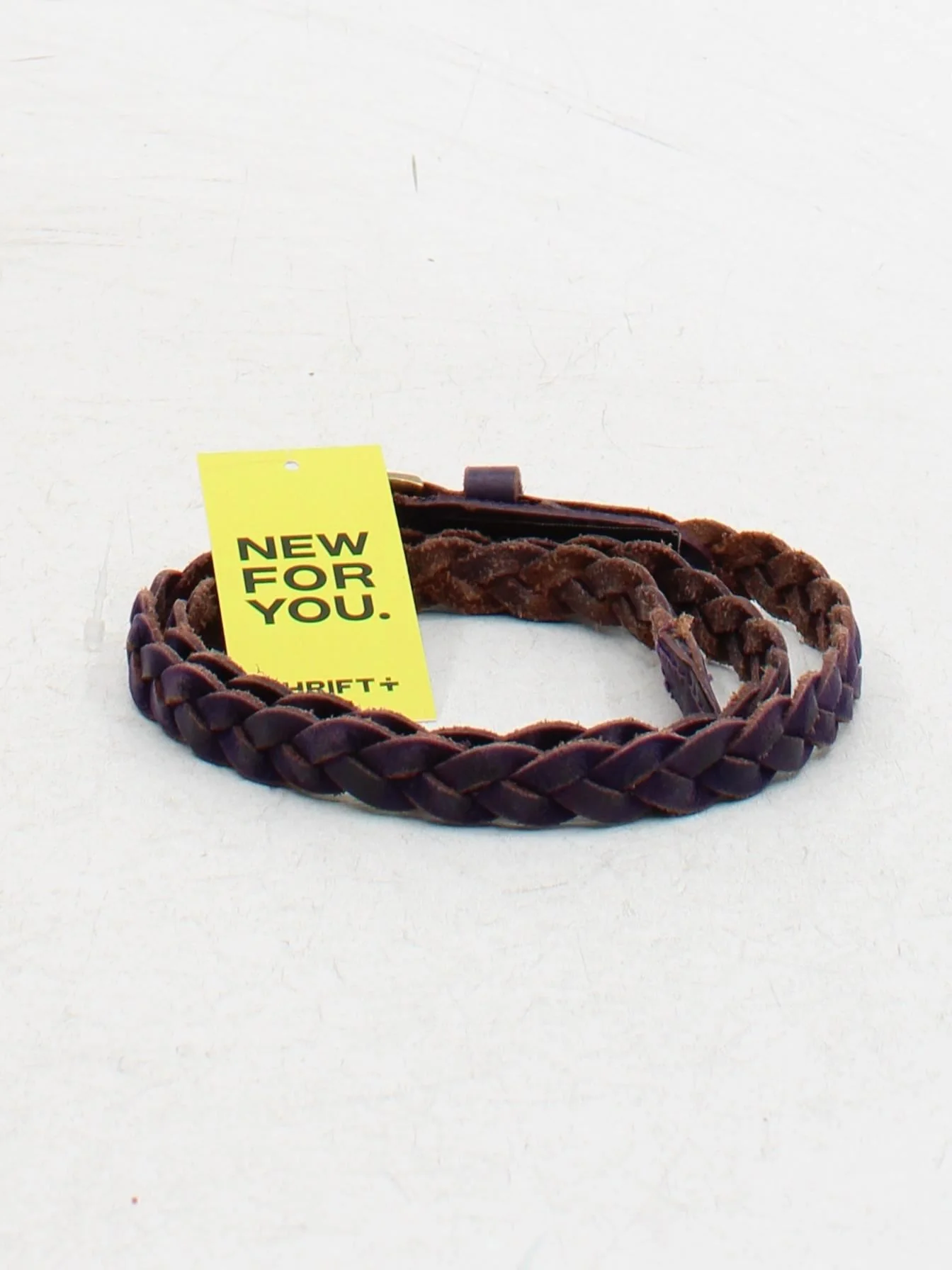 Topshop Men's Belt M Purple 100% Leather Braided/Woven Belt - Image 2