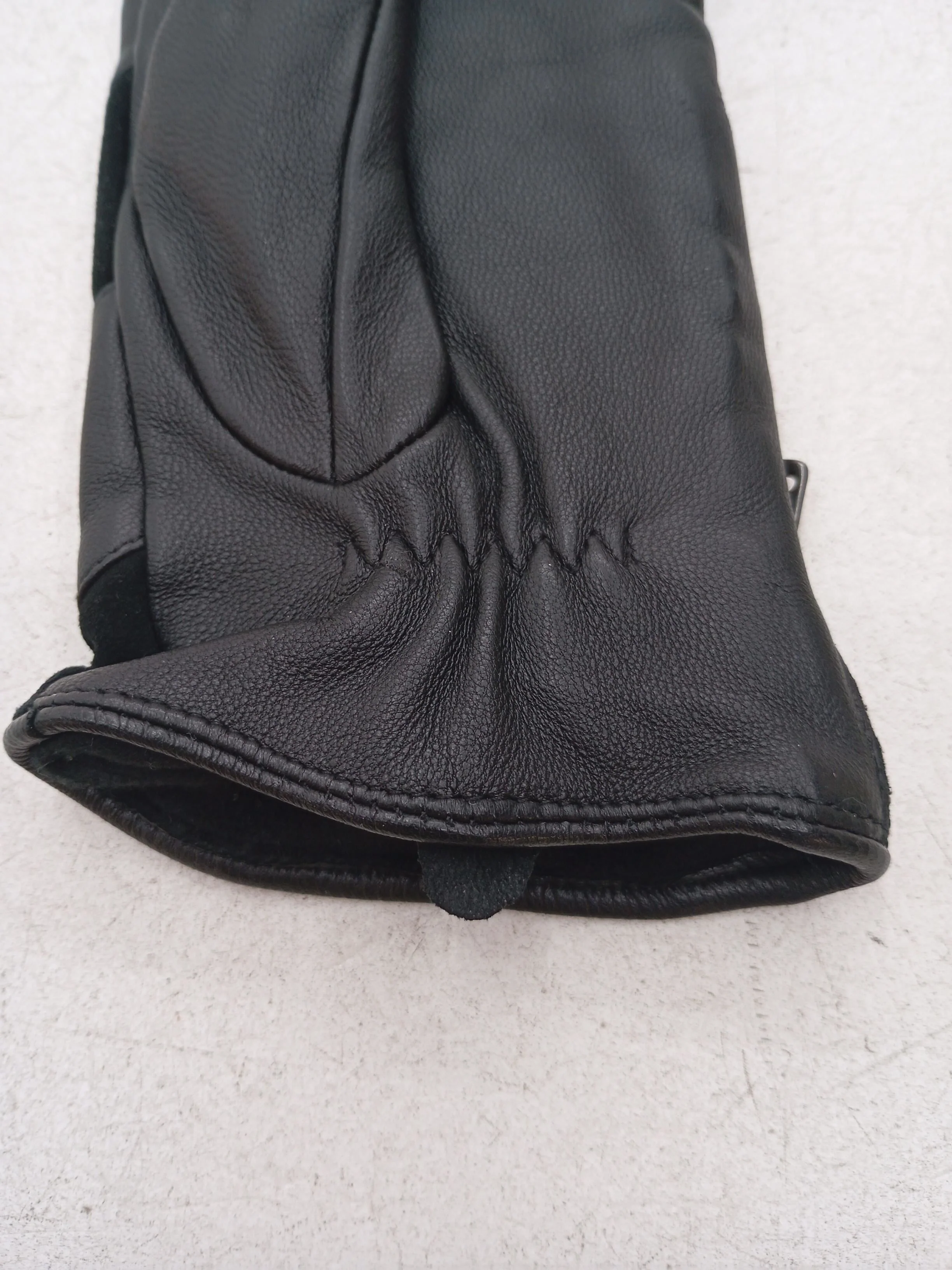 Topshop Men's Gloves M Black Leather with Suede Glove - Image 4