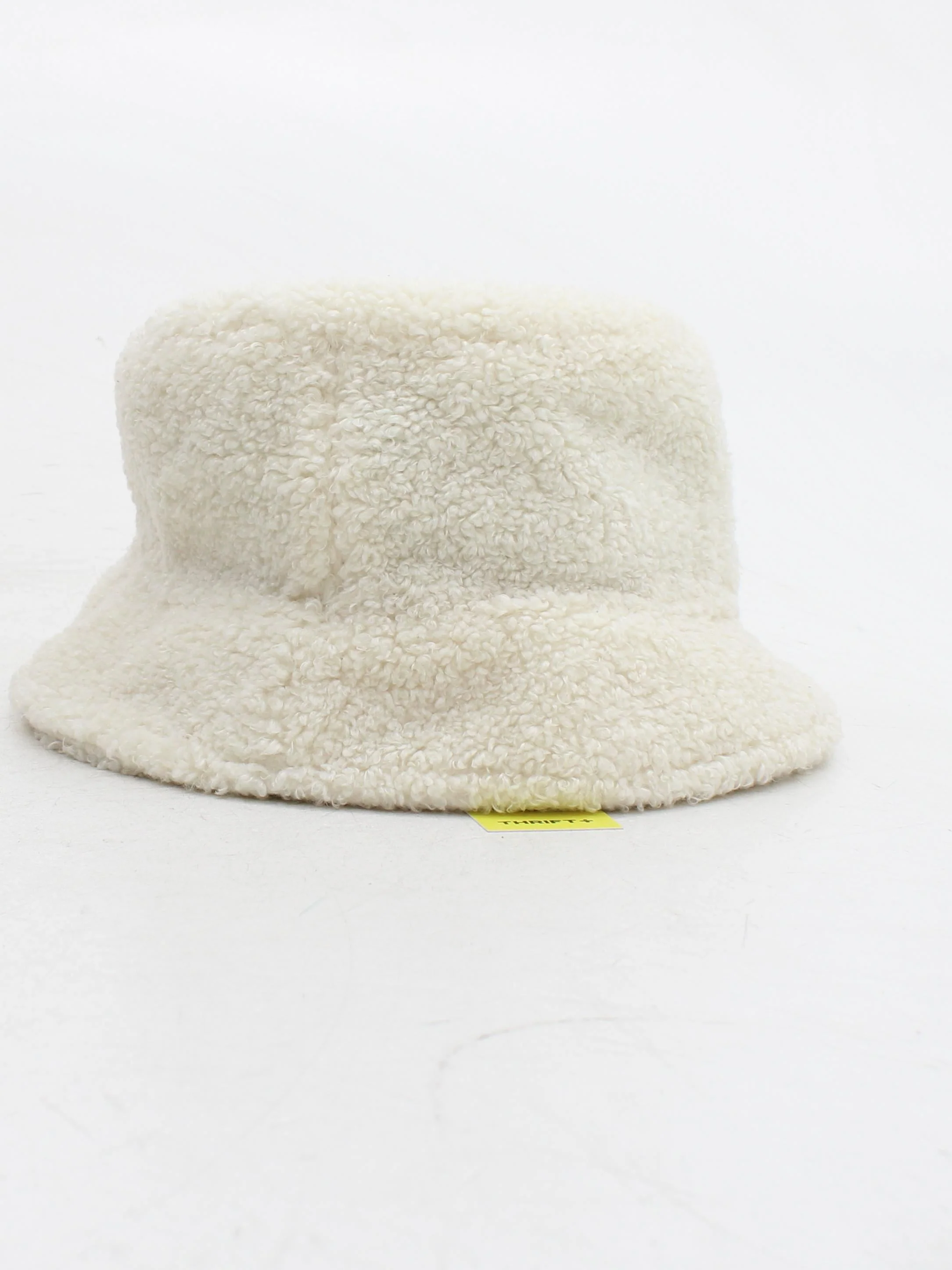Topshop Men's Hat M Cream 100% Faux Fur Bucket Hat - Image 2